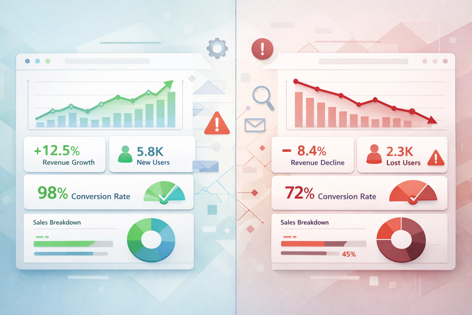 Treatment center revenue impact comparison showing costs of LegitScript compliance suspension