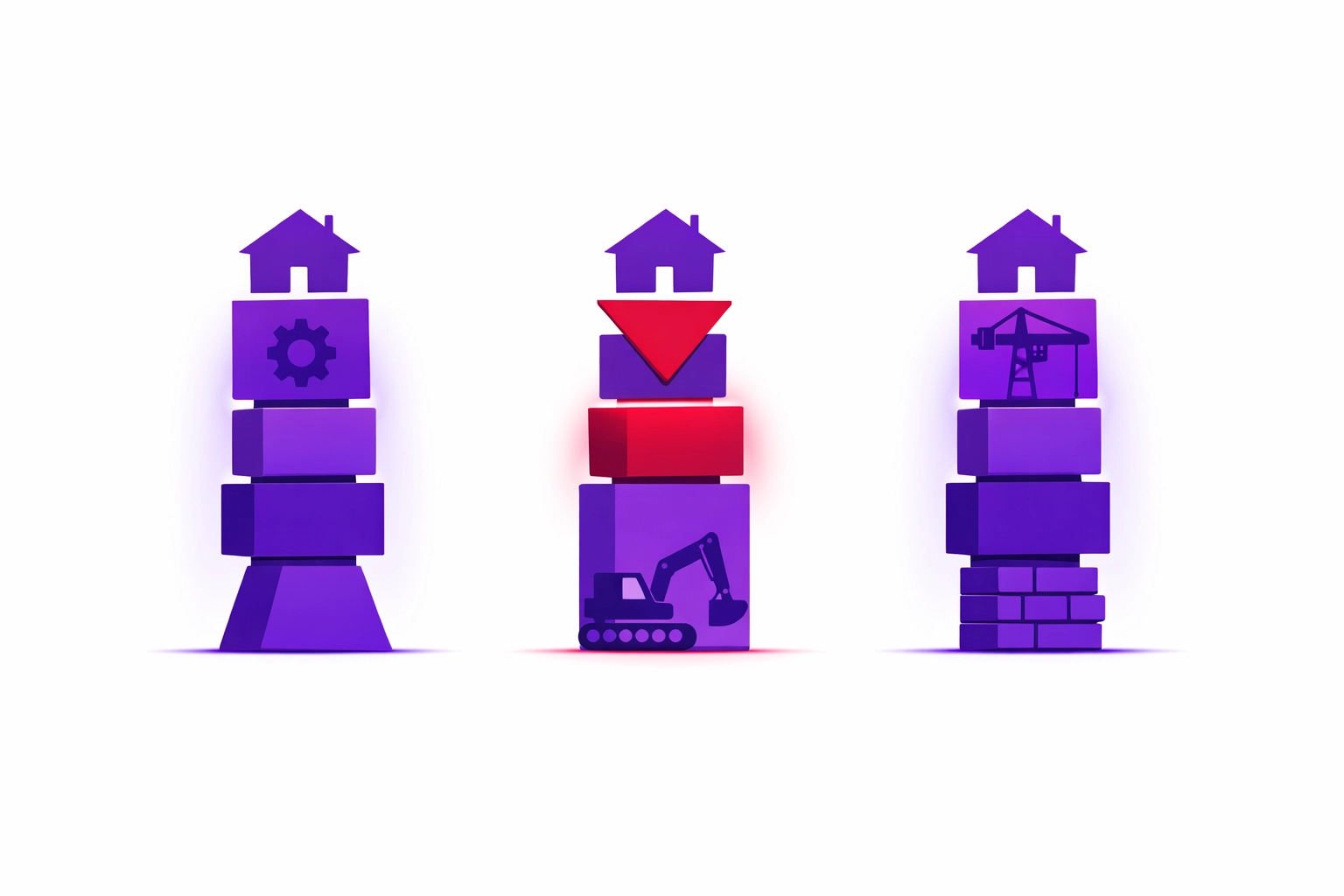 Three construction projects compared showing job costing and profitability tracking