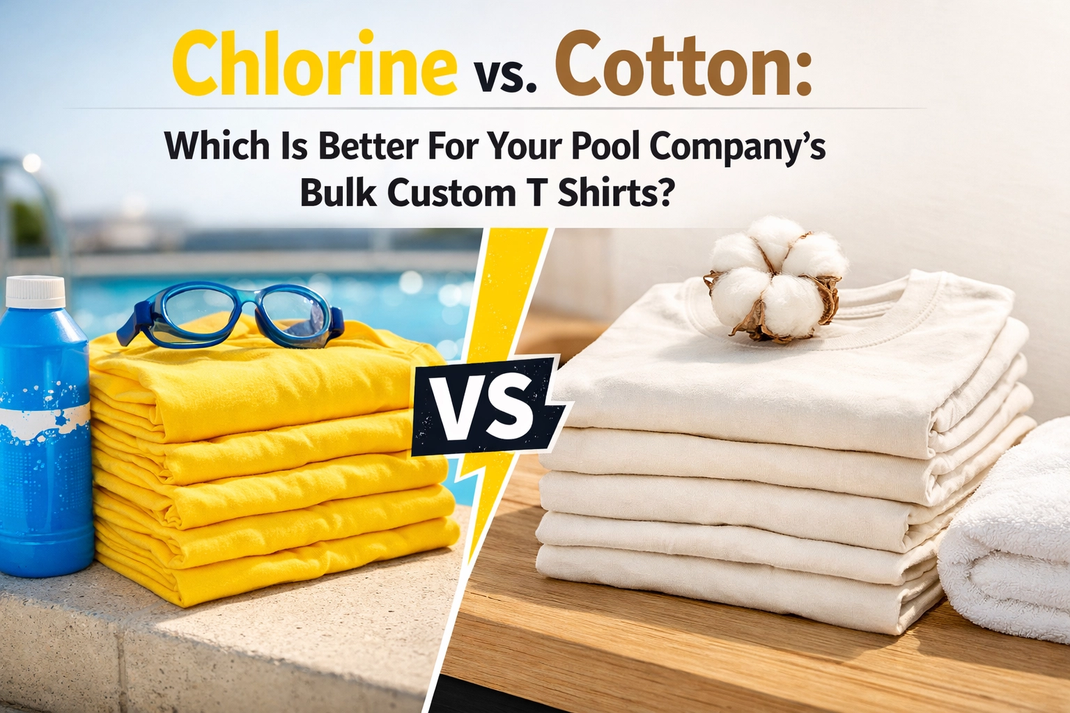 [HERO] Chlorine vs. Cotton: Which Is Better For Your Pool Company’s Bulk Custom T Shirts?
