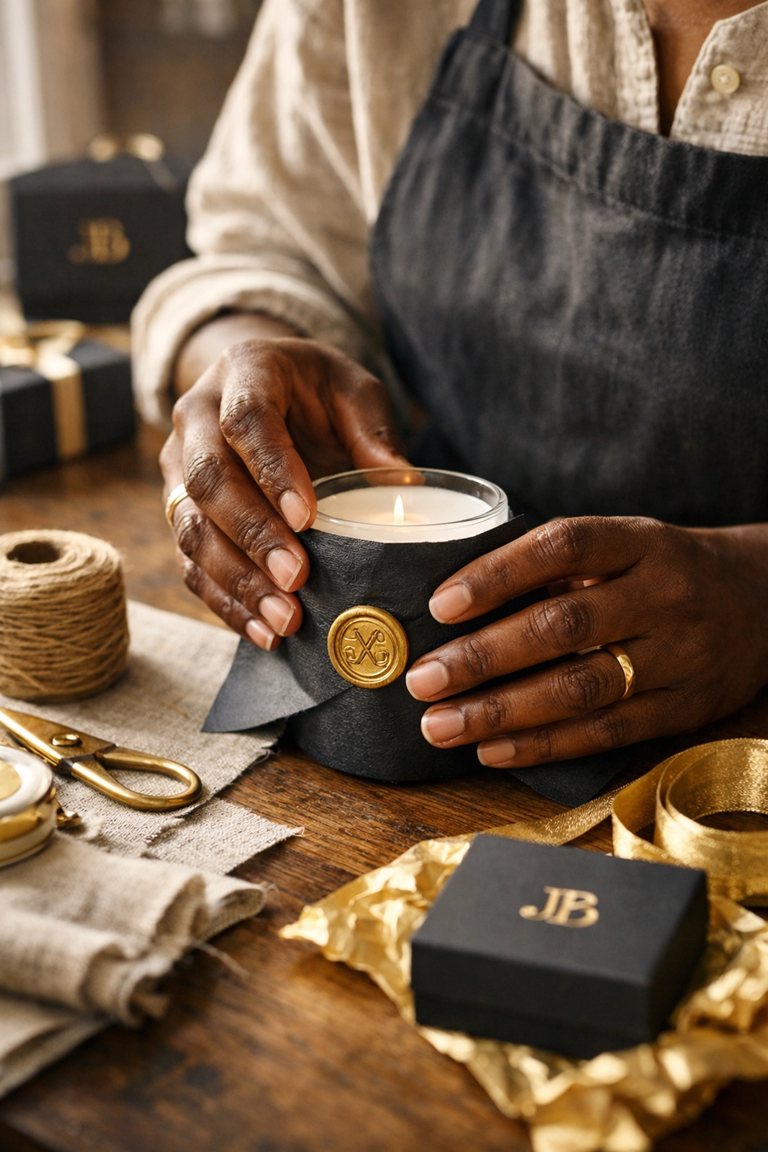 Shop Black-Owned Brands: 10 Things You Should Know Before You Buy Artisan hands carefully packaging luxury products from Black-owned business