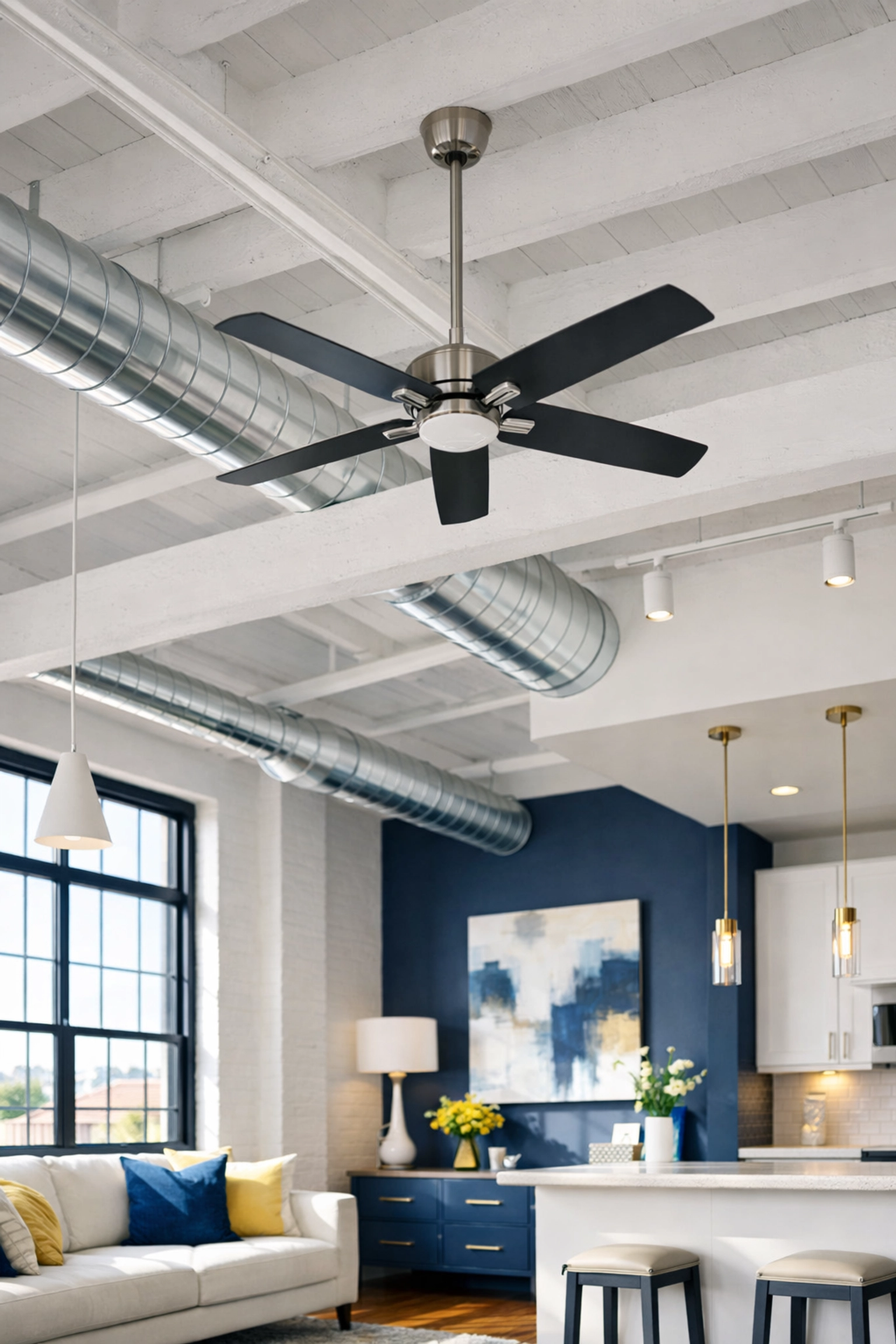 Sparkling clean ceiling fixtures in a Worcester apartment showing top-to-bottom deep cleaning results.