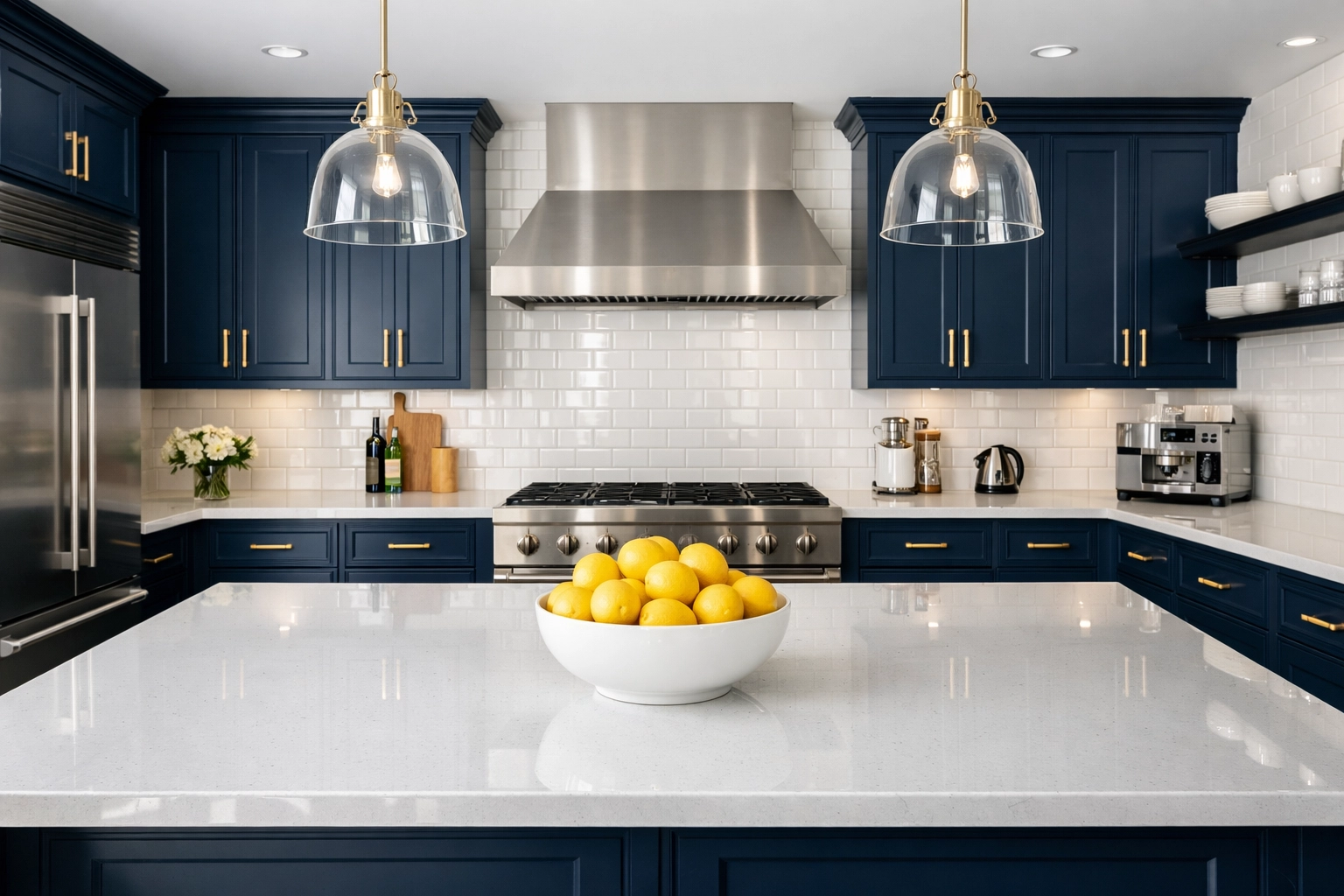 A sparkling clean modern kitchen after a thorough move-in/move-out cleaning Lowell.