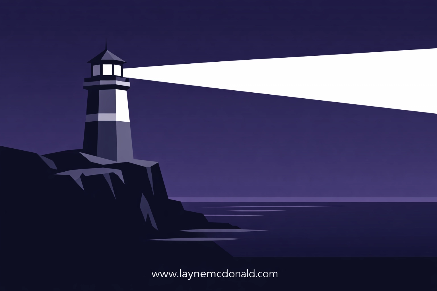 A minimalist lighthouse illustration symbolizing faith-based leadership and protection for children.