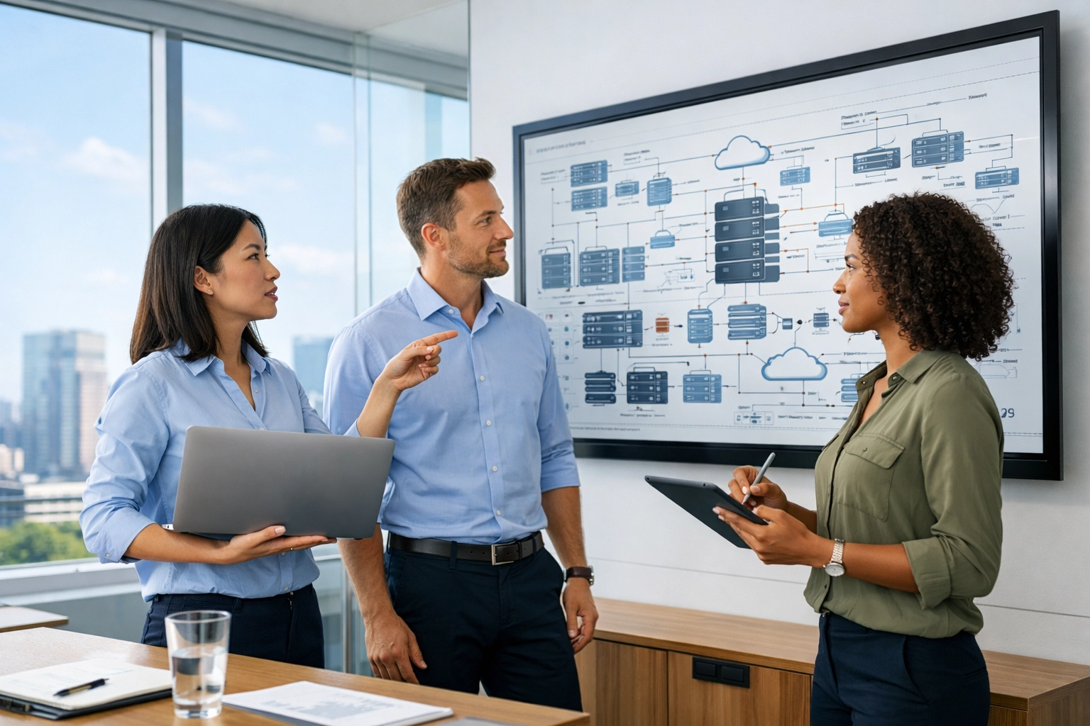 IT professionals collaborating on ServiceNow Xanadu infrastructure management and DevOps strategy.