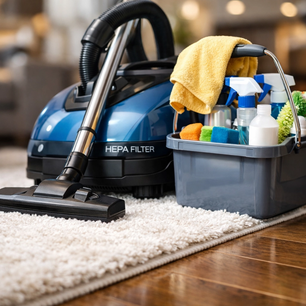 High-end HEPA vacuum and professional house cleaning in Westford equipment for a deep clean.