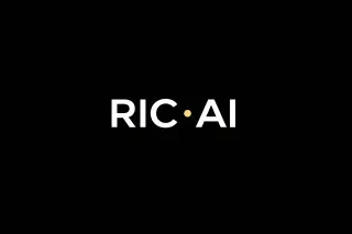 RIC AI branding on slate black background