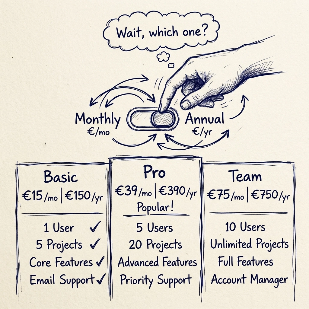 The toggle dance confusion