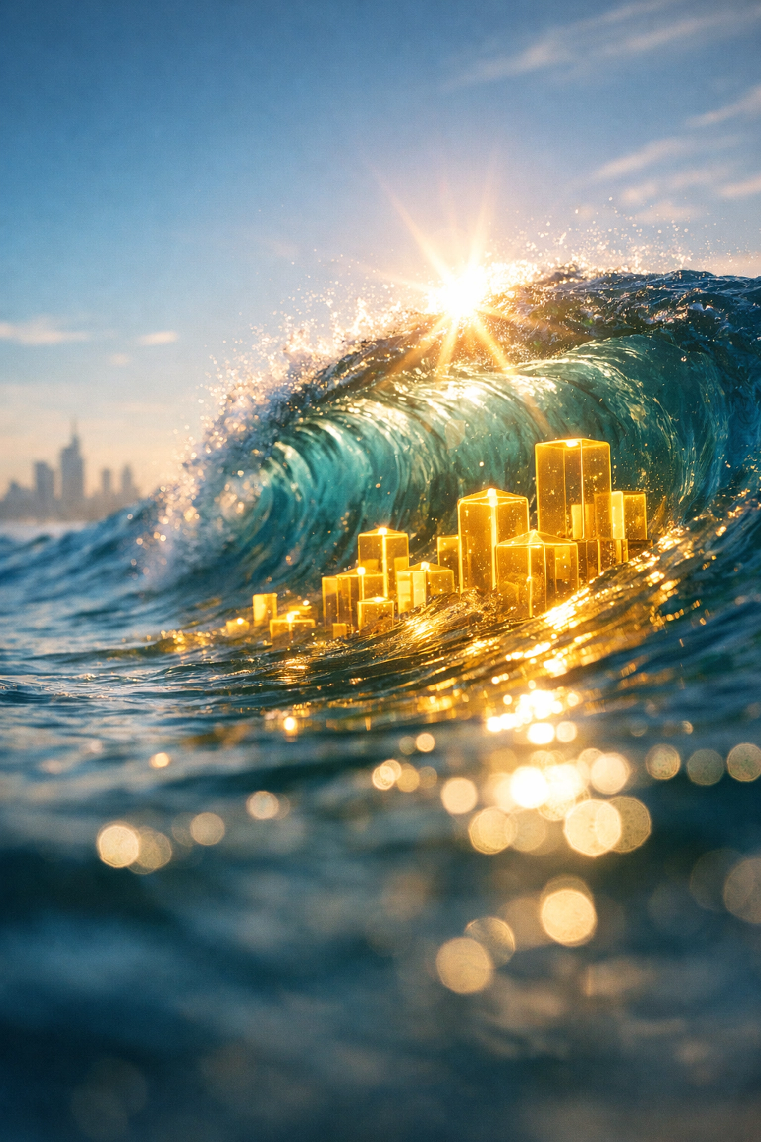 A golden foundation of LUSD stablecoin providing financial stability for metaverse shopping and payments.