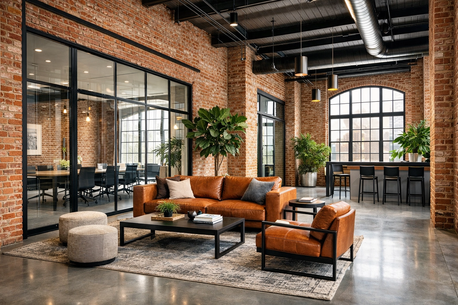 Modern Nashville commercial office remodel featuring adaptive reuse and premium interior design for high ROI.