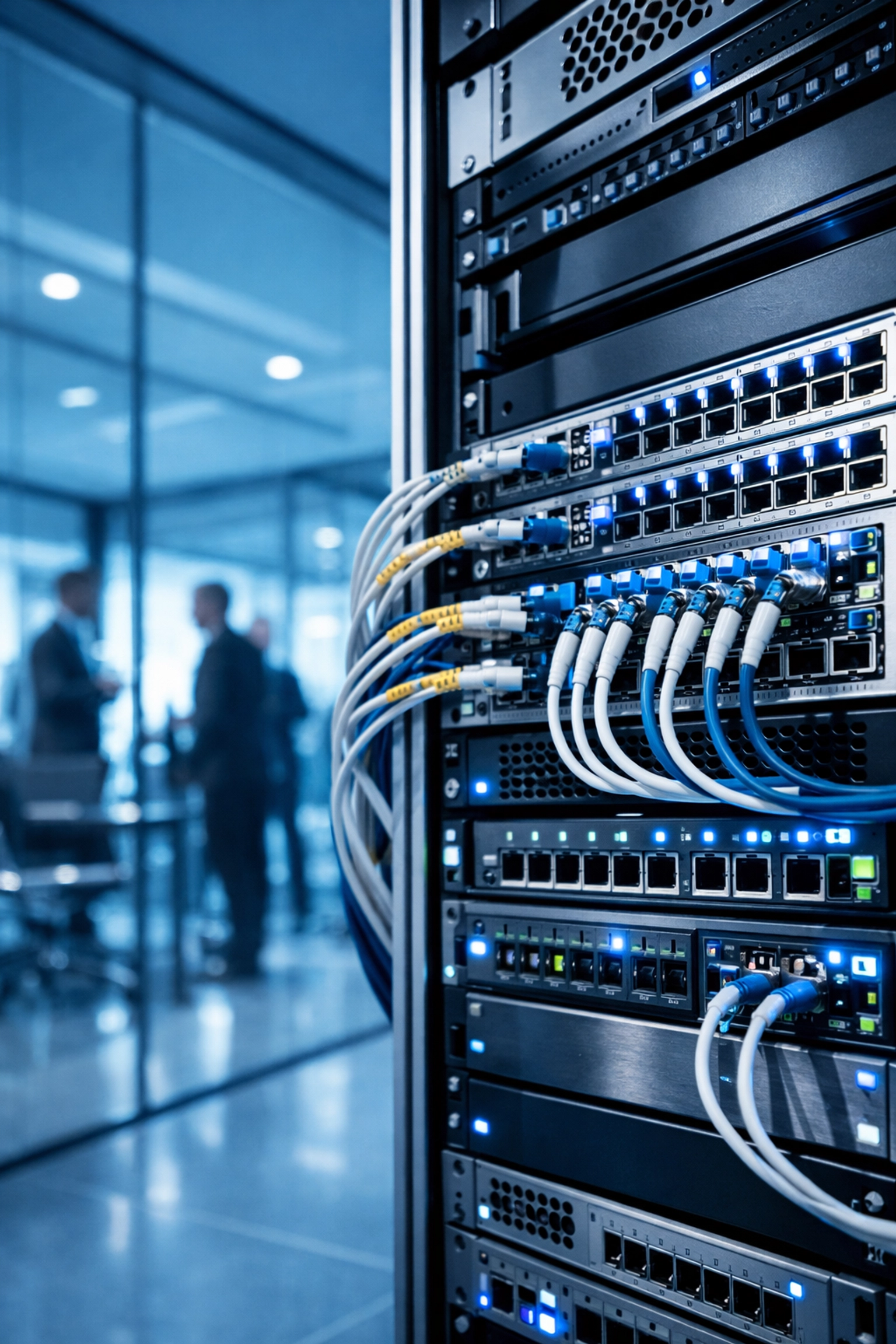 High-performance business networking equipment representing professional-grade cybersecurity infrastructure.