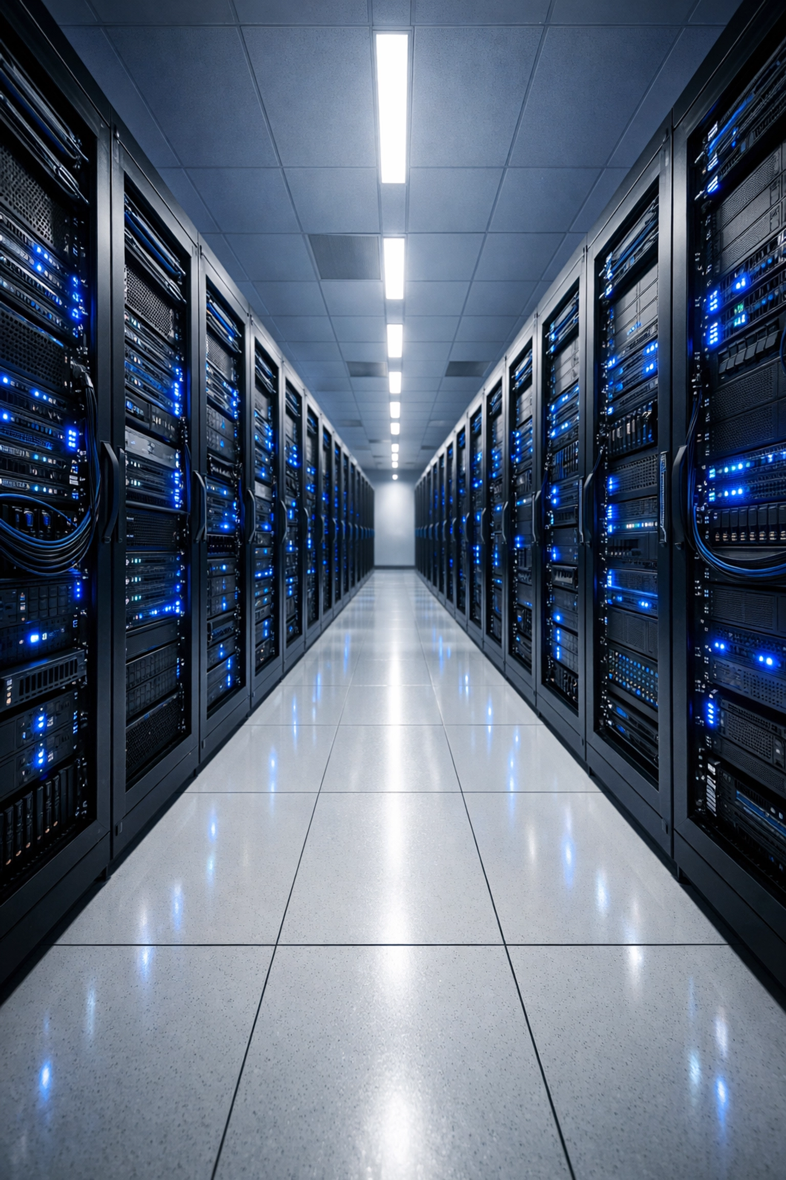 Enterprise data center with organized server infrastructure for scalable business systems