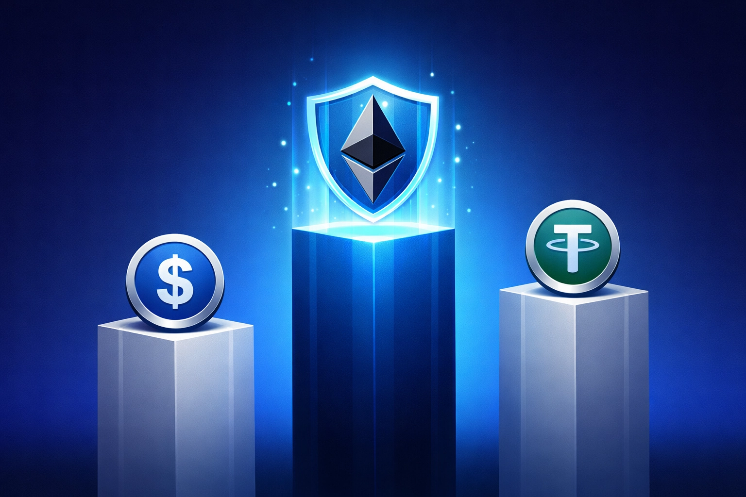 Decentralized stablecoin comparison highlighting LUSD advantages for crypto merchants