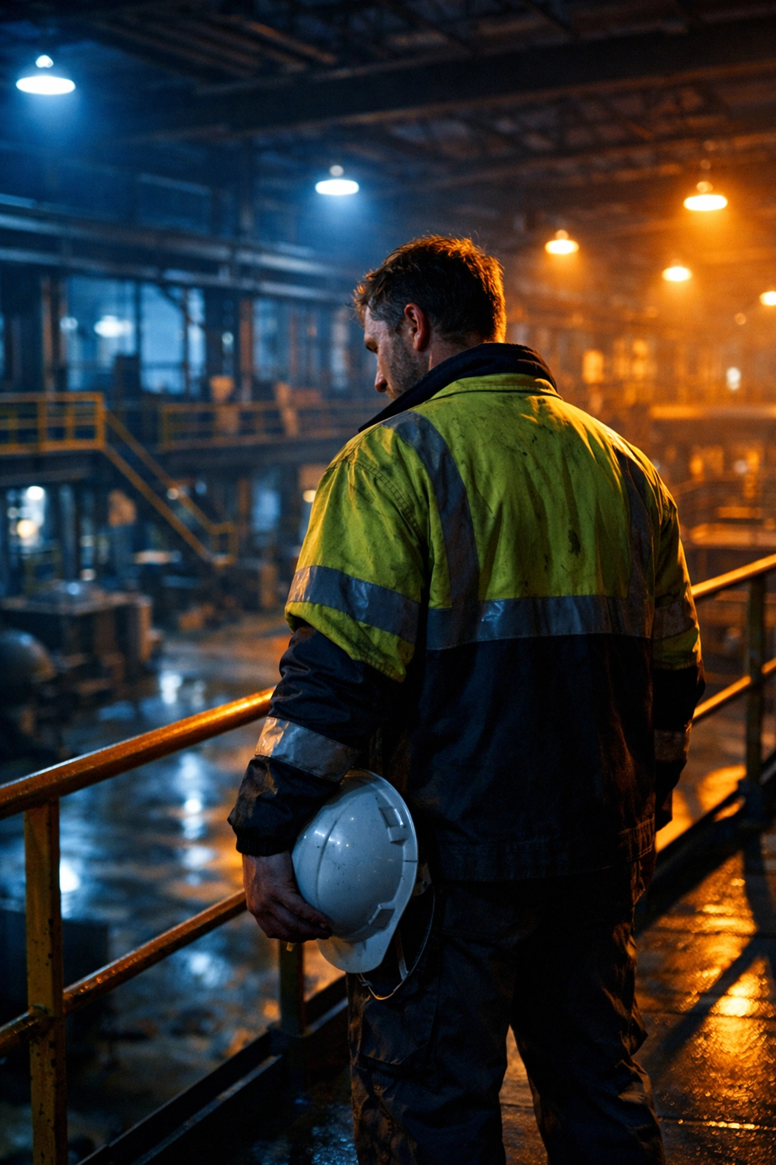 Safety professional standing alone in facility, illustrating the burden Guardian archetypes often carry