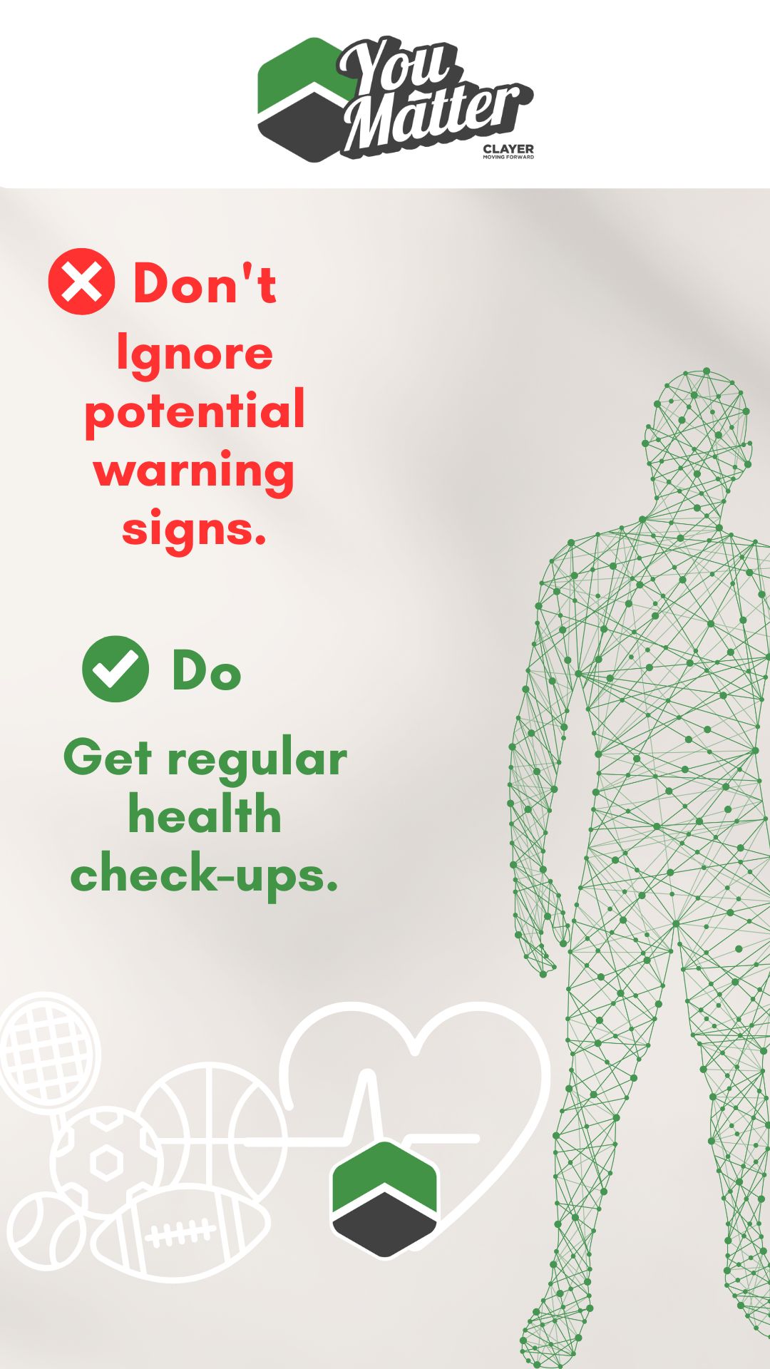 Athlete Health Awareness Graphic