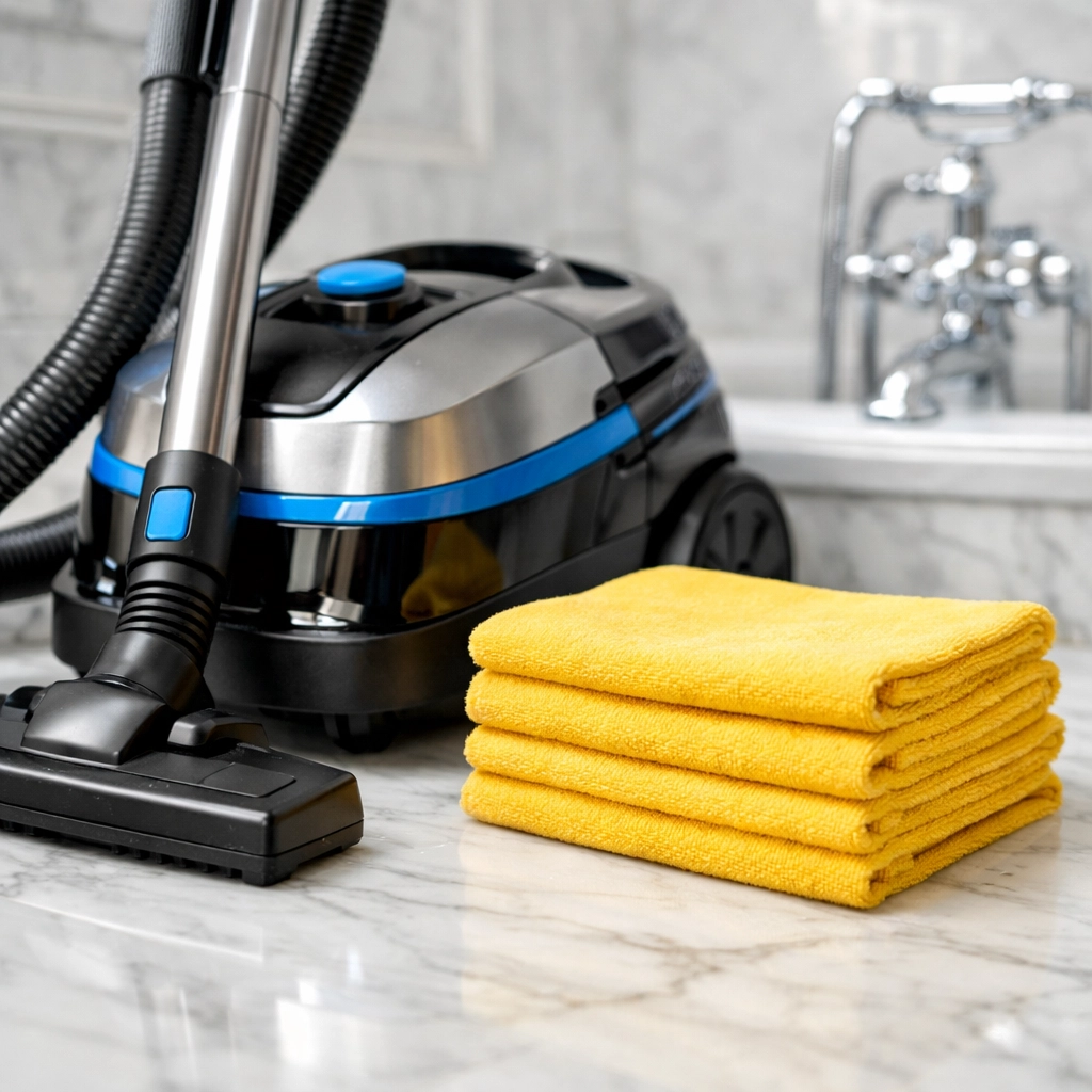 High-end cleaning tools used by professional House Cleaning Ashby MA teams for deep cleaning.