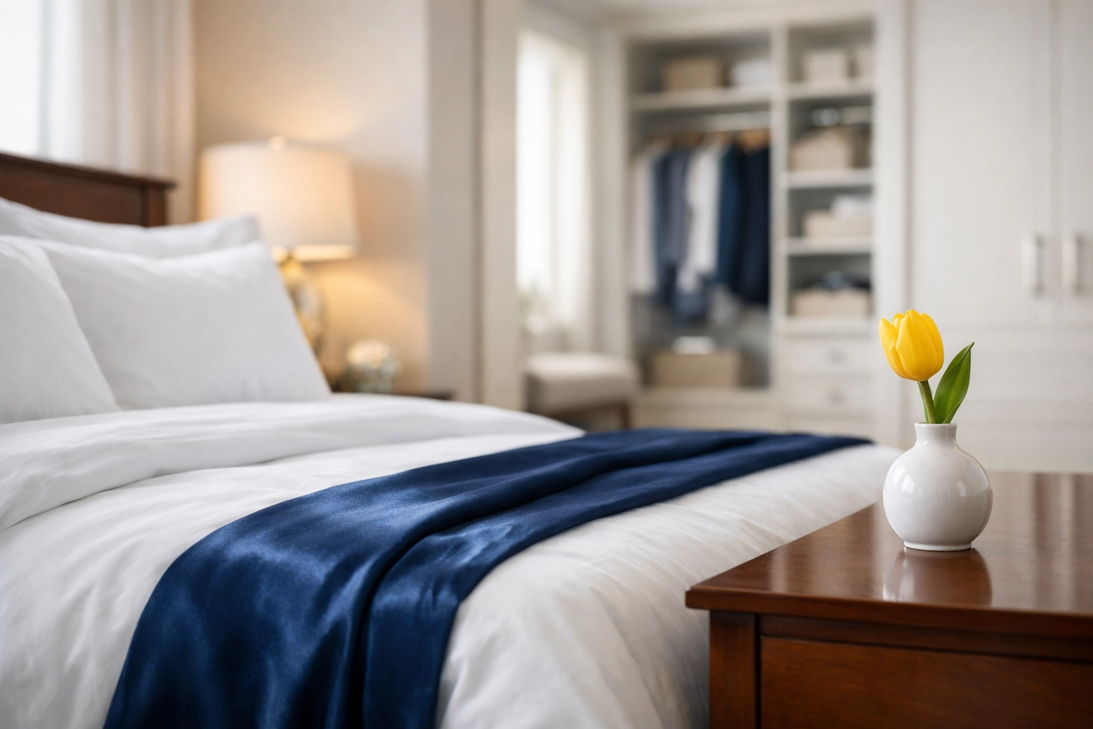 Pristine Westford master suite after a professional Luxury House Cleaning in Westford service for a guest-ready look.