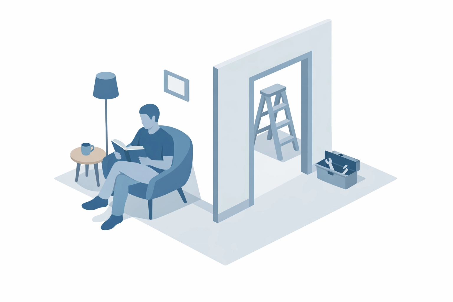 Stay nearby to supervise your handyman services while giving the worker space to complete the project.