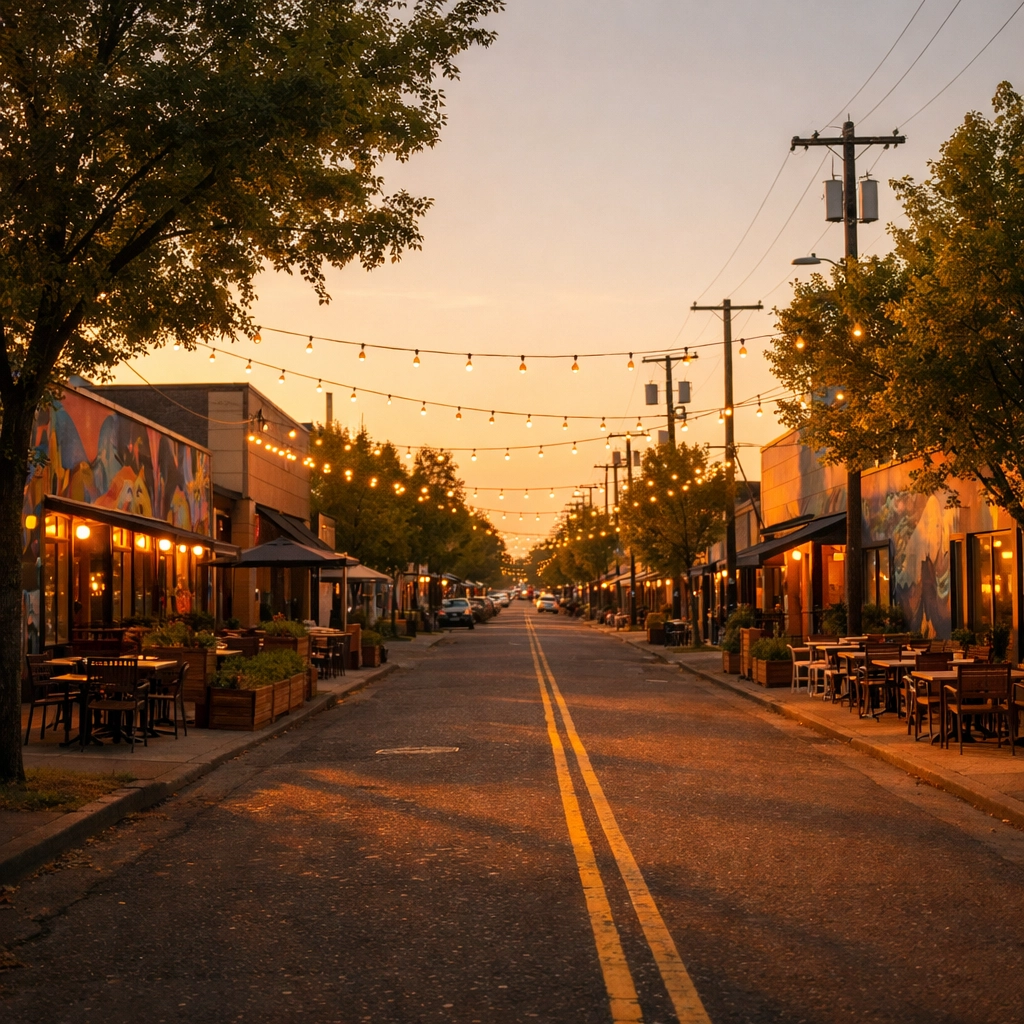 Local dining in Northeast Portland, Oregon