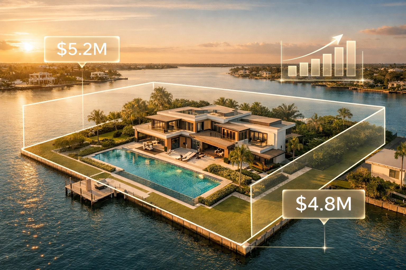 Luxury waterfront estate in Jupiter Island showing high-net-worth property for estate planning