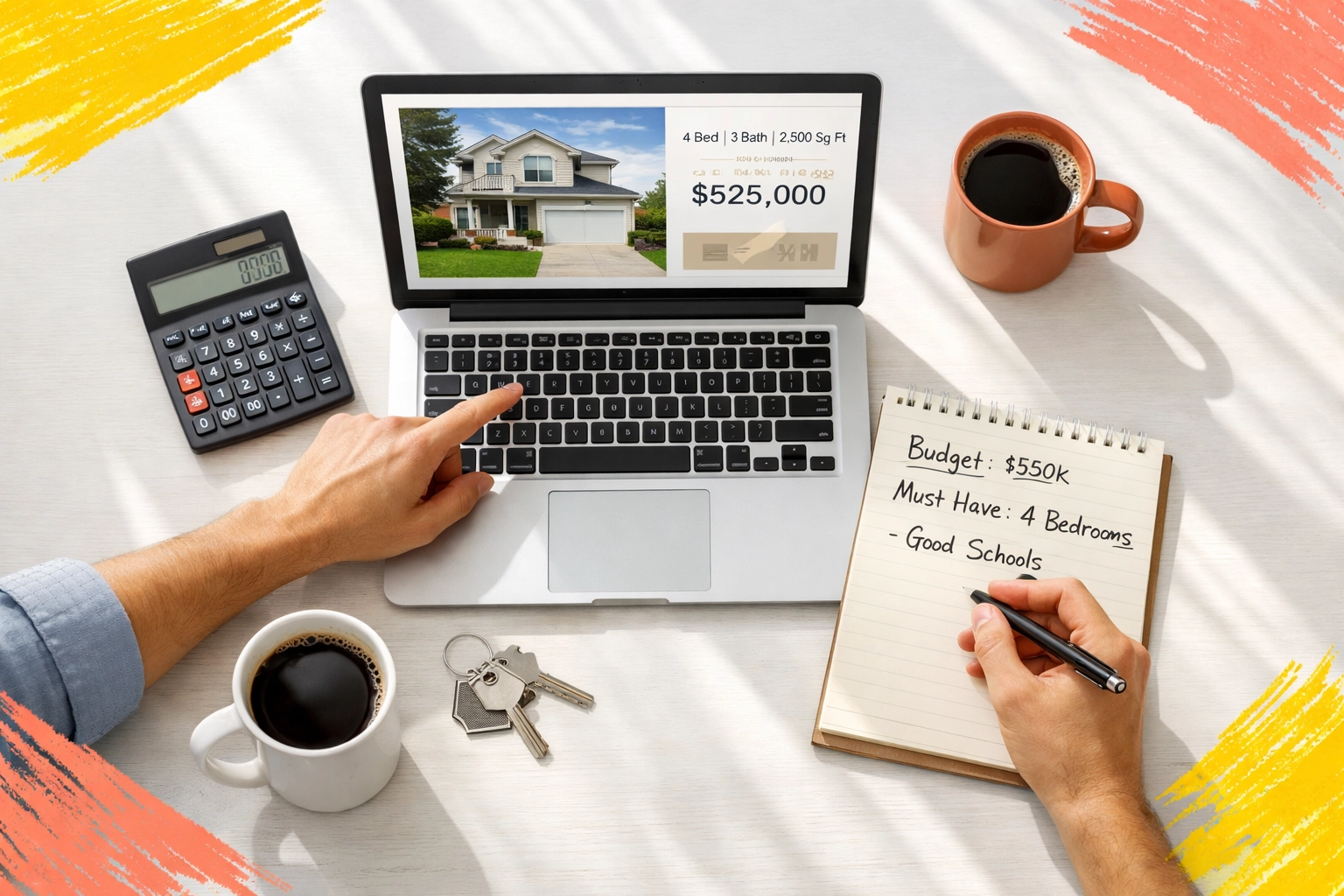 Real estate consultation showing home listing strategy and commission planning in Arizona