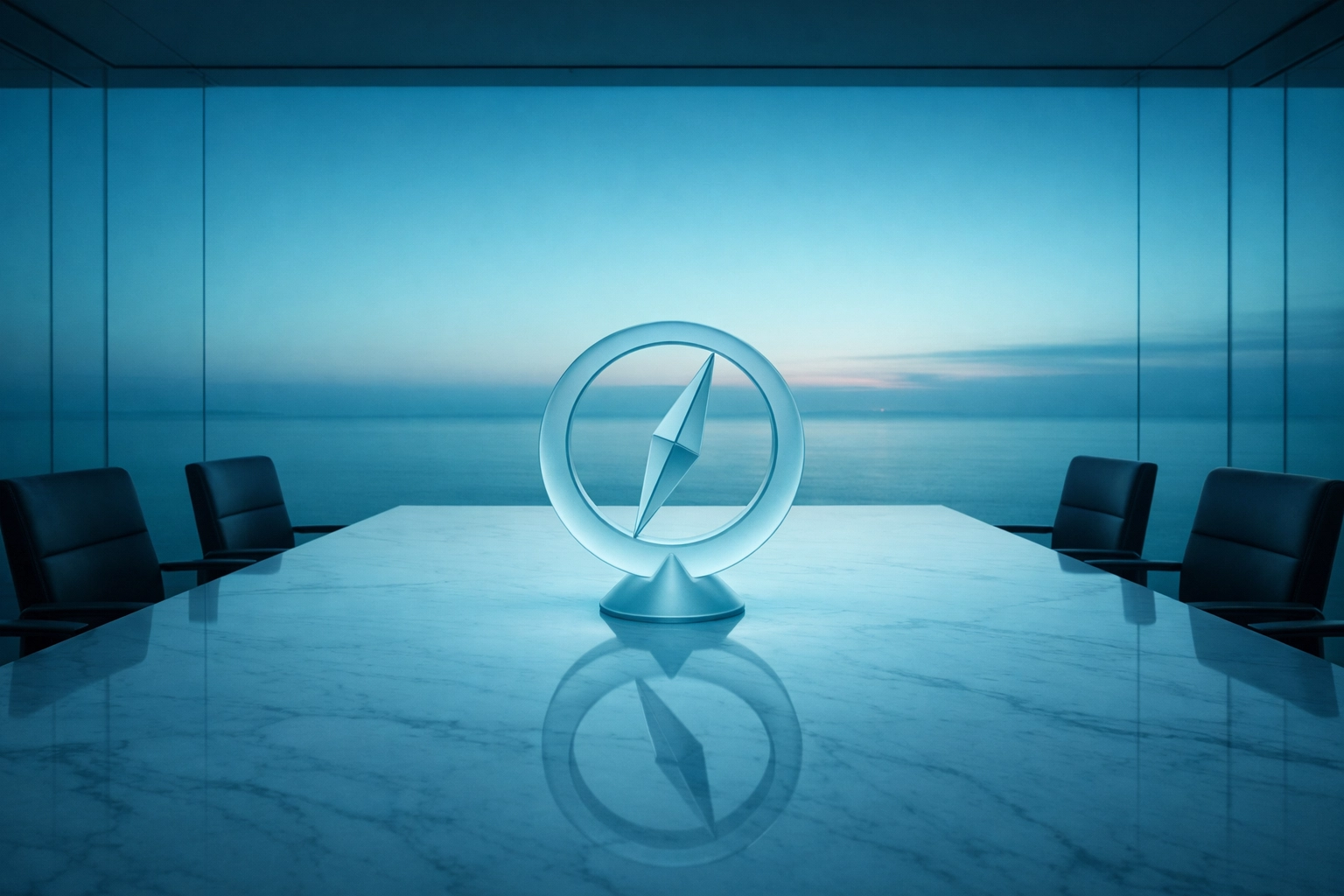 A boardroom view symbolizing strategic tax planning and proactive financial foresight for businesses.