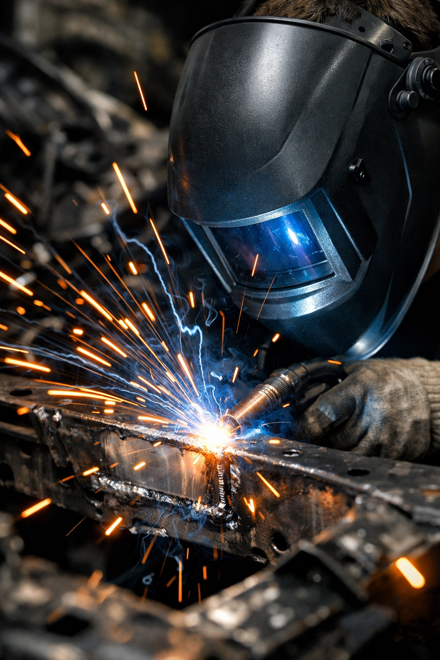 Professional welding repair to fix a rusty chassis and restore structural vehicle safety.