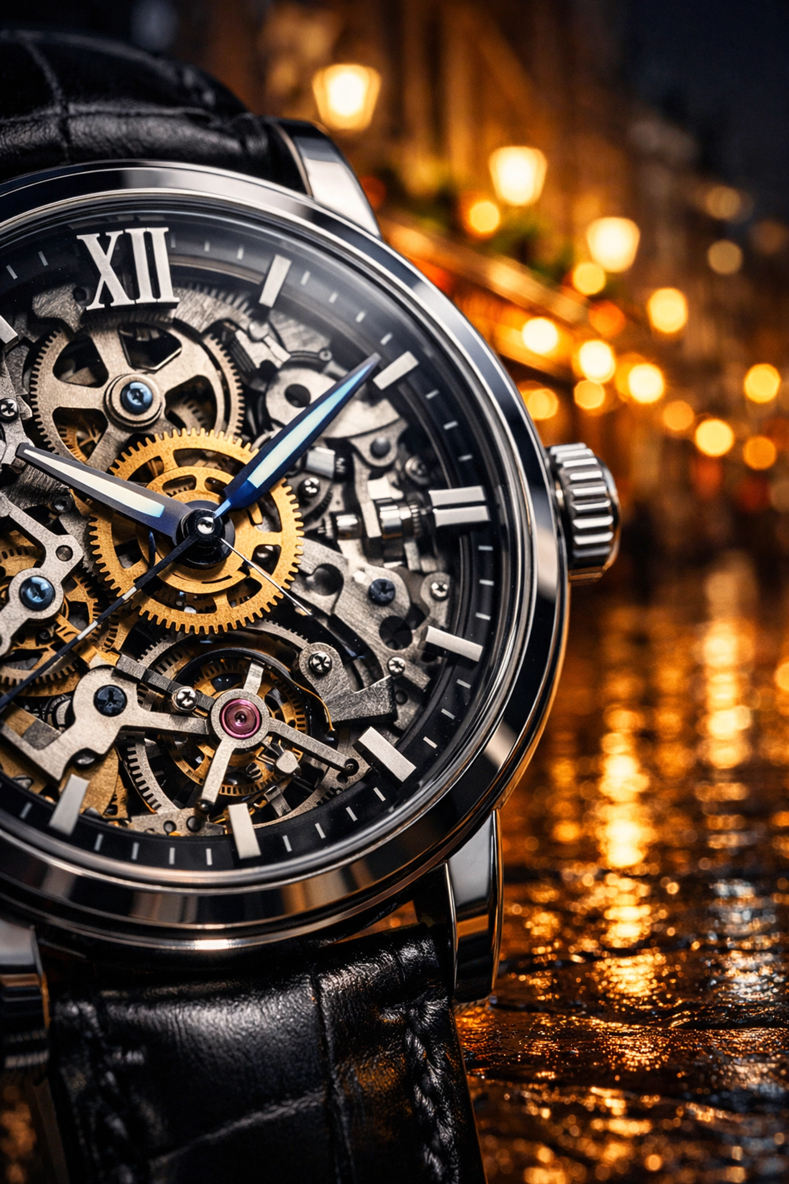 Precision luxury watch representing the master schedule for doing global business in London's time zone.