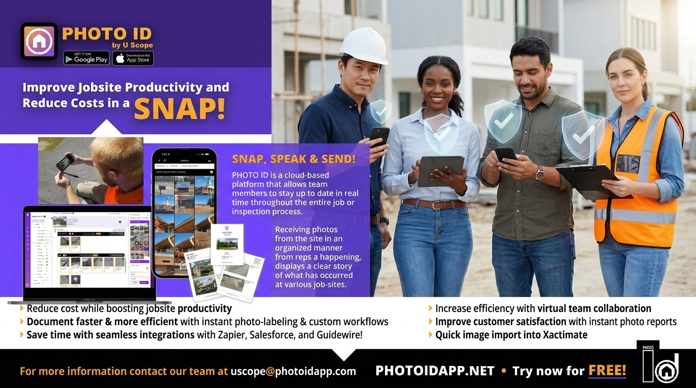 A diverse team of field inspectors confidently documenting a site, symbolizing legal protection and data integrity.