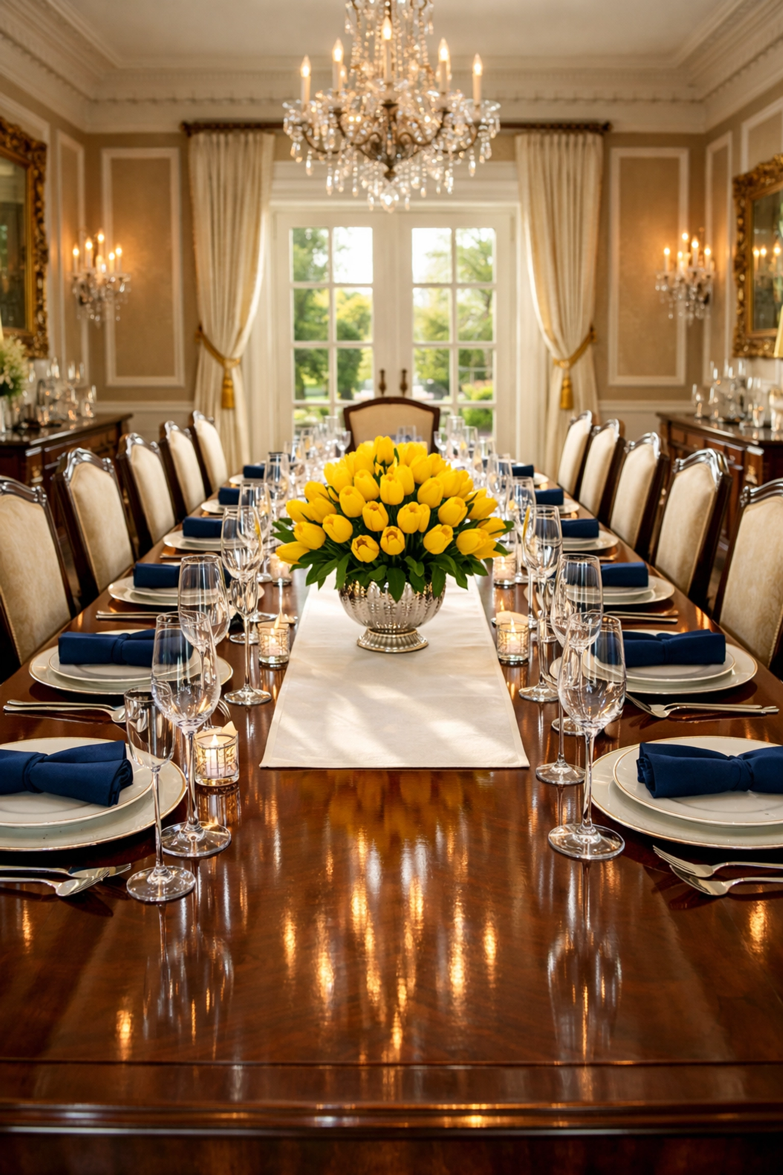 Immaculate dining room in a North Shore mansion, a signature of recurring luxury house cleaning in Hamilton.