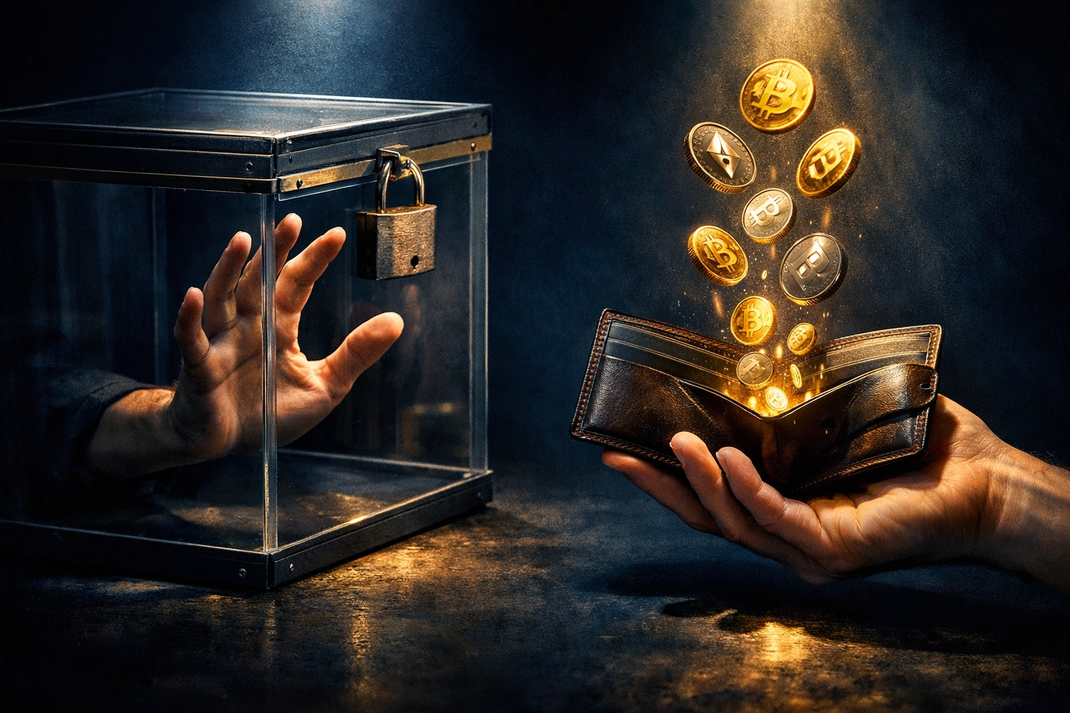 Self-custody Web3 wallet freedom vs custodial crypto payment processor control