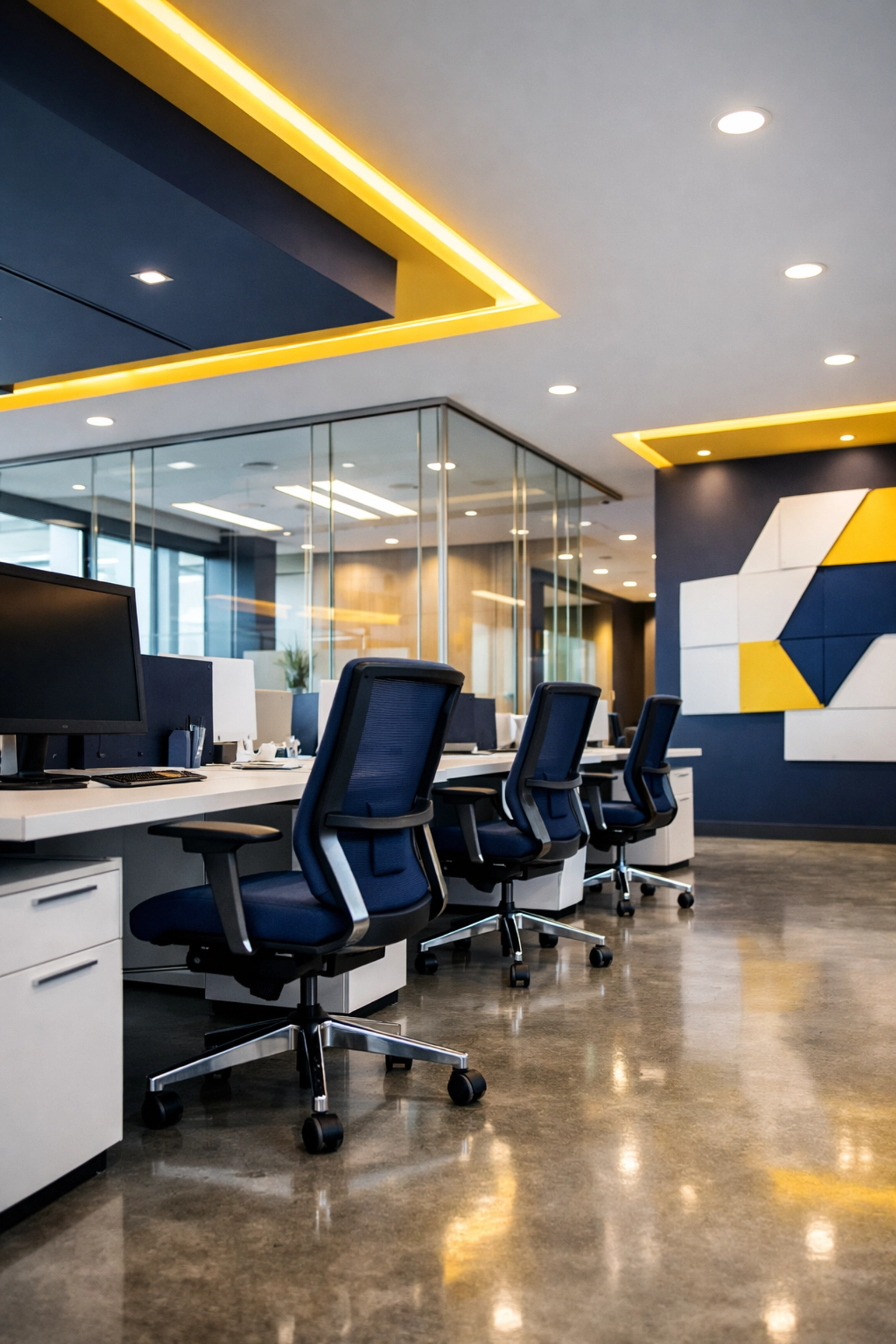 Sleek and sanitized modern workspace representing professional office cleaning services in Shirley MA.