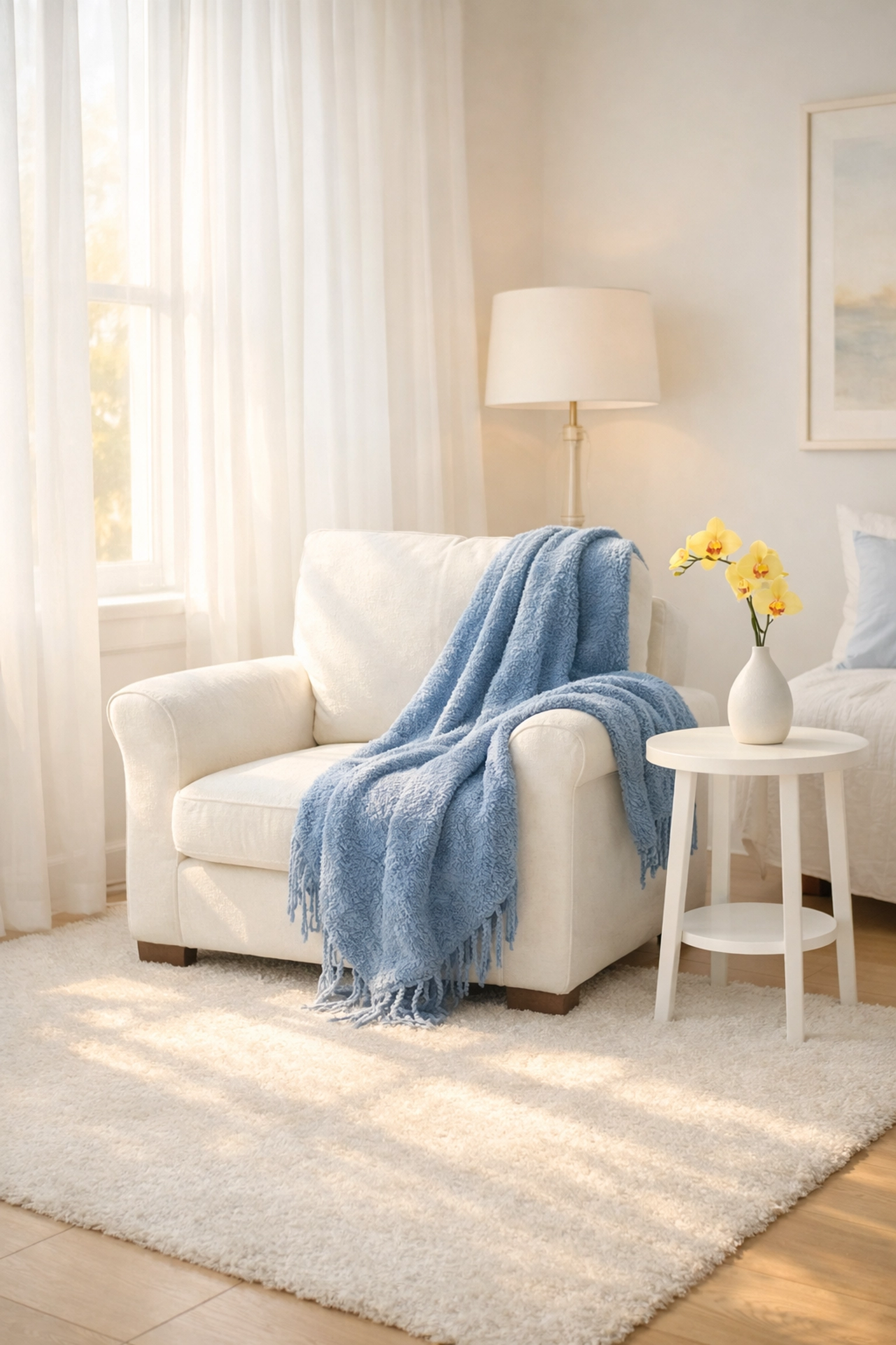 A stress-free, clean bedroom nook maintained by weekly house cleaning North Brookfield MA service.