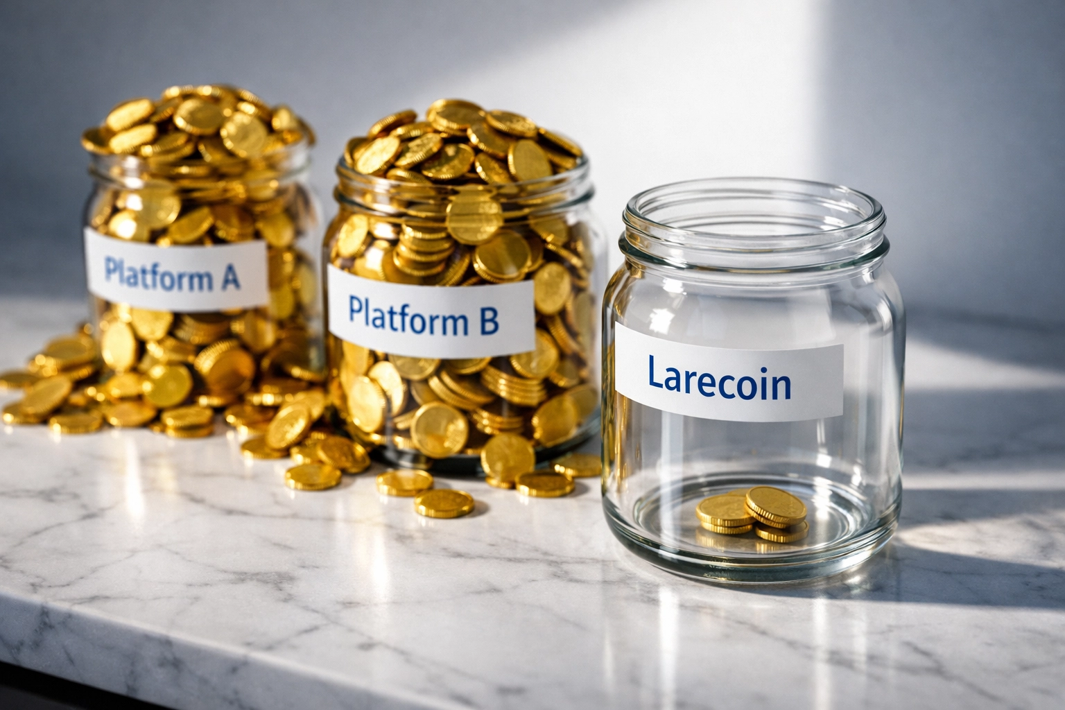Crypto payment processor fee comparison showing lower costs with Larecoin versus NOWPayments and CoinPayments