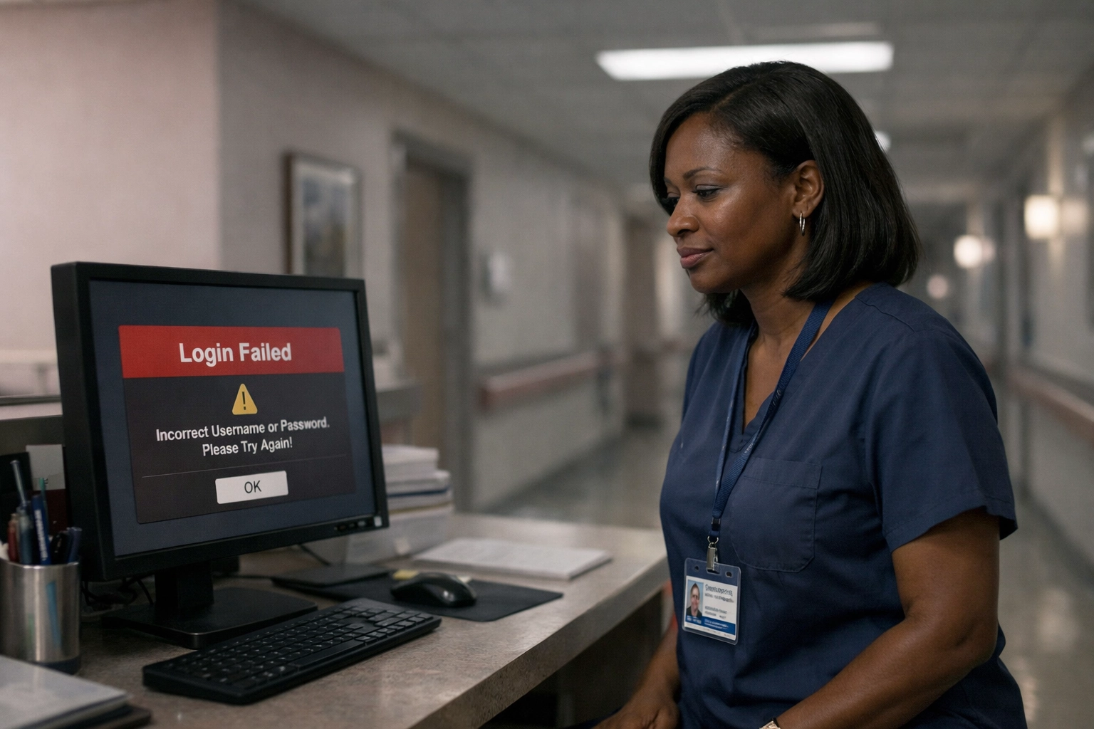 Director of Nursing facing system access issues on first day due to poor preboarding in long-term care facility