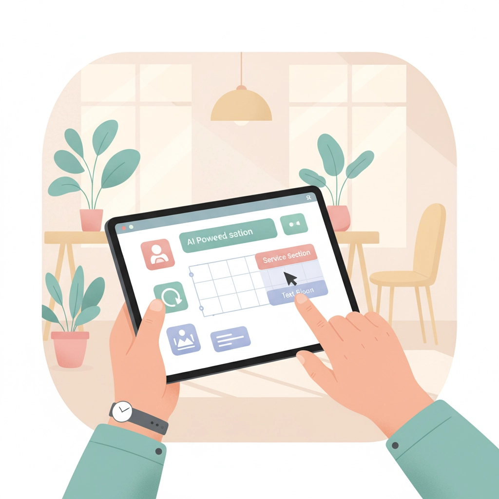 AI website builder interface for small businesses in Easton PA