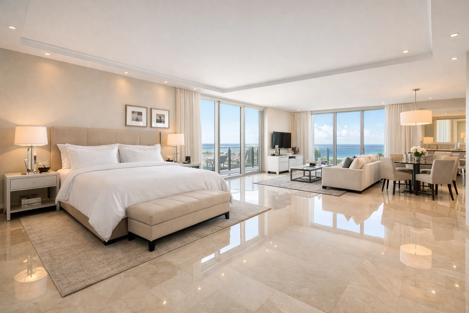 Stunning move-in ready luxury apartment interior in Chicago highlighting professional turnover results.