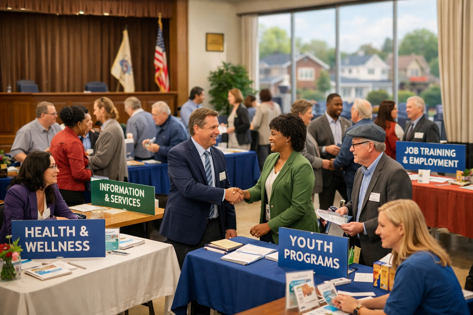 New Jersey community emergency assistance fair providing vital disaster recovery resources to local families.