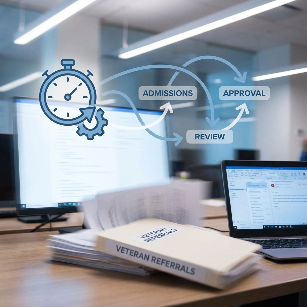 Automated DD214 verification enabling instant accept/deny decisions for SNFs