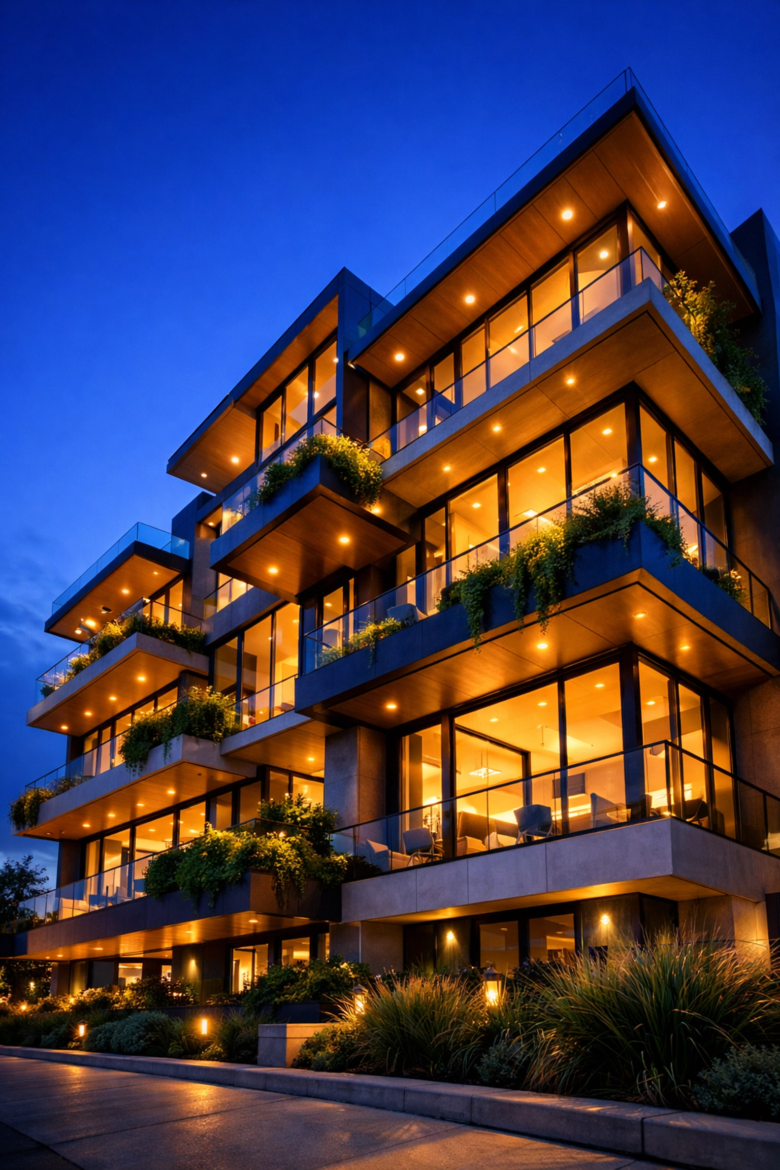 Modern multi-family apartment complex representing institutional real estate syndication and market stability.