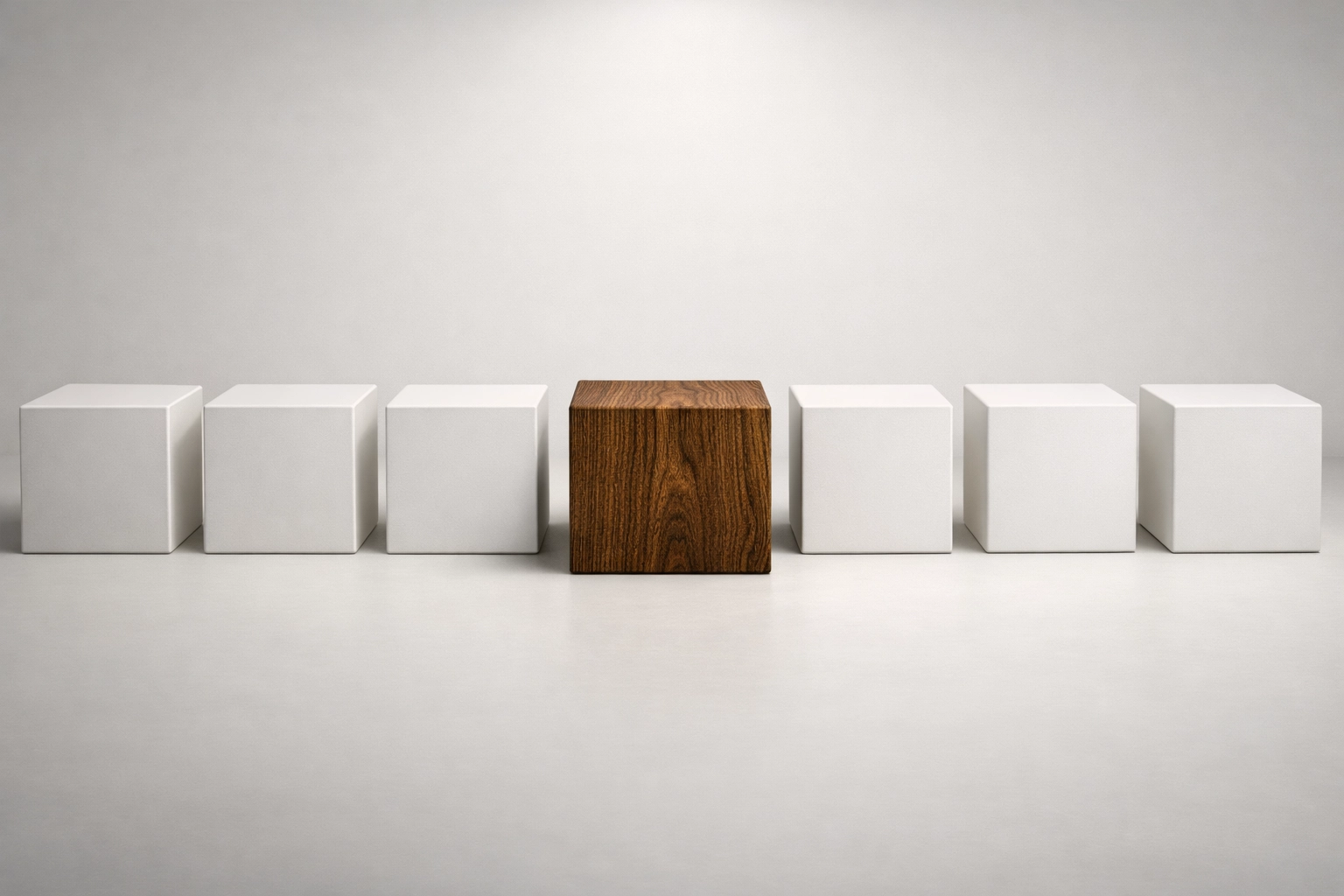 A distinct wooden block representing a customized marketing system instead of generic tactics.