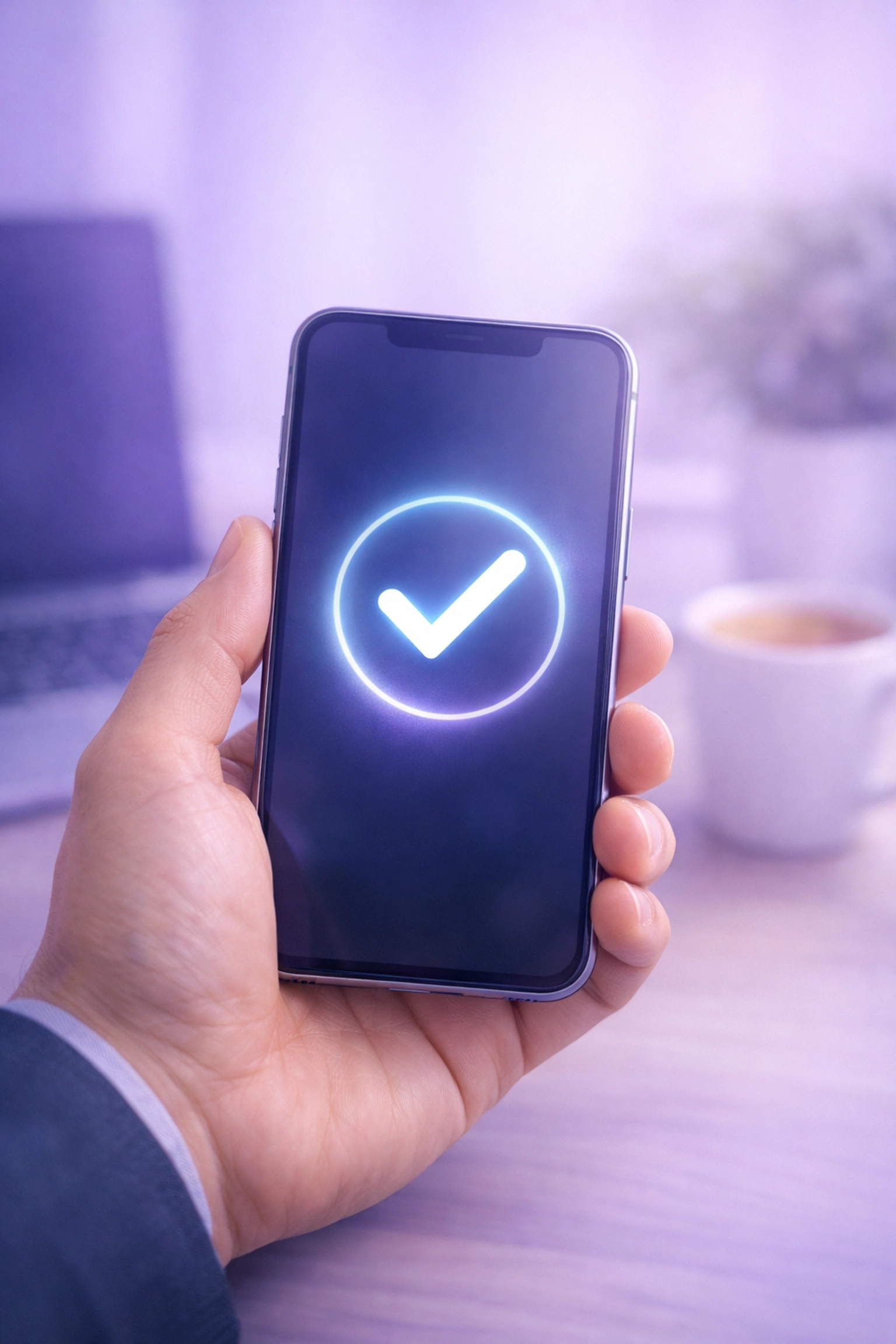 Person holding a smartphone showing a successful instant e-transfer payday loan approval in Canada.
