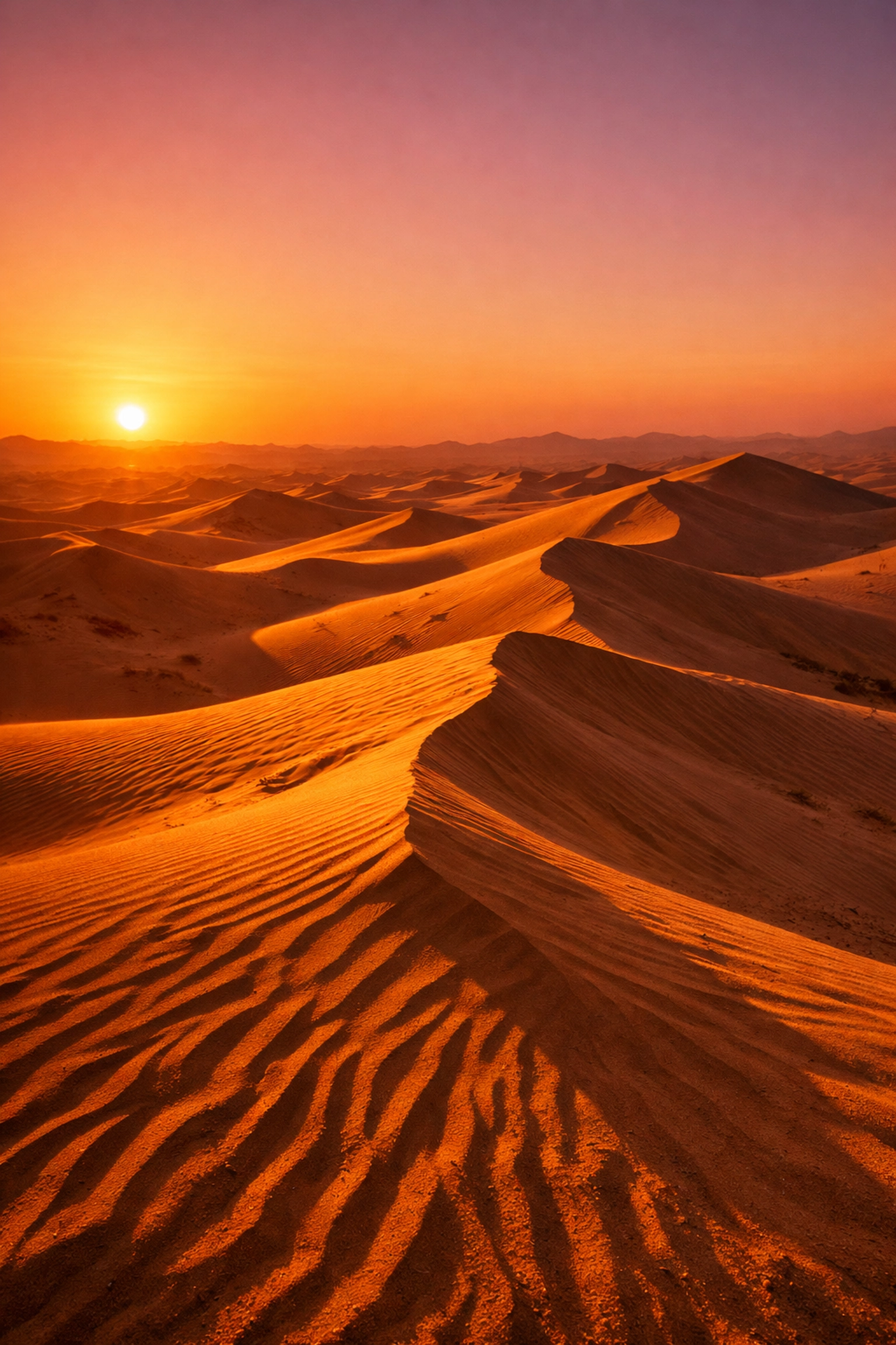 Golden hour lighting on sand dunes to prevent landscape photography mistakes.