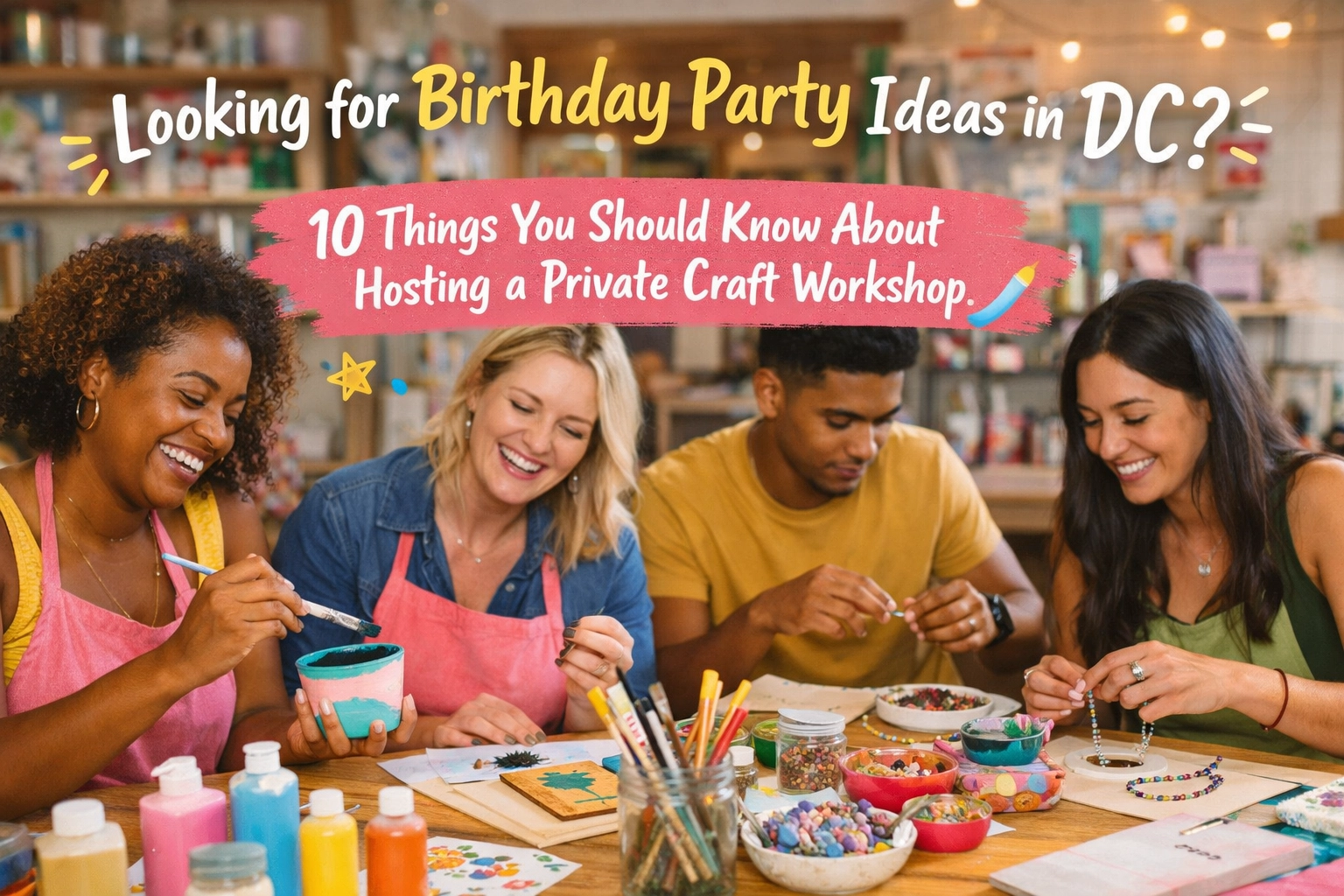 [HERO] Looking for Birthday Party Ideas in the DMV? 10 Things You Should Know About Hosting a Private Craft Workshop