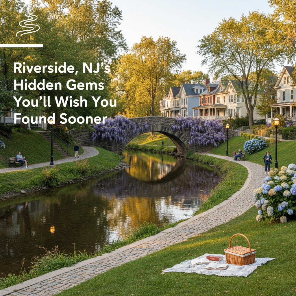 Scenic view of Riverside, NJ along the Delaware River