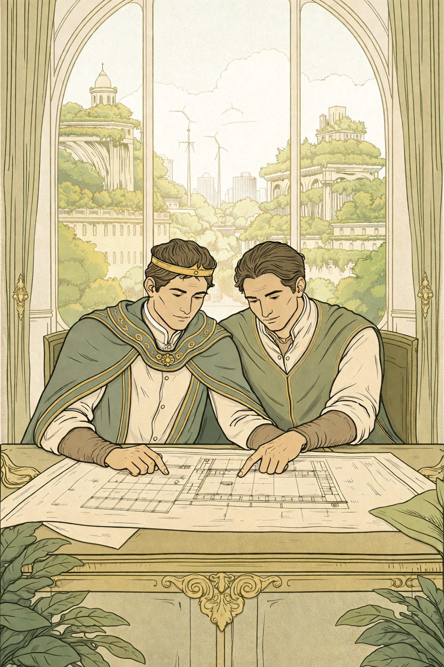Royal MM couple planning their kingdom's sustainable future together in A Royal Wedding gay fiction