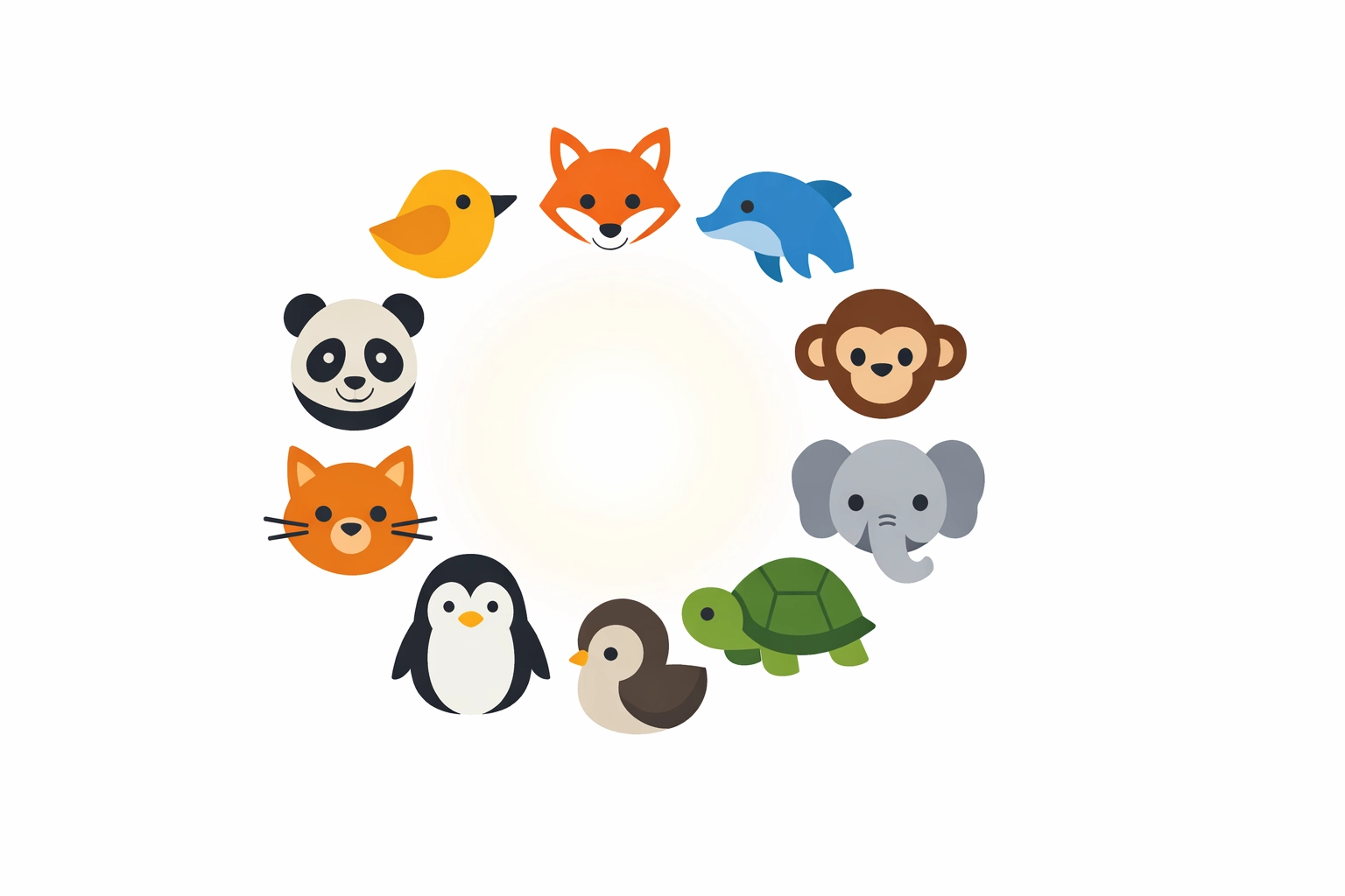 Minimalist vector illustration of a unified community circle