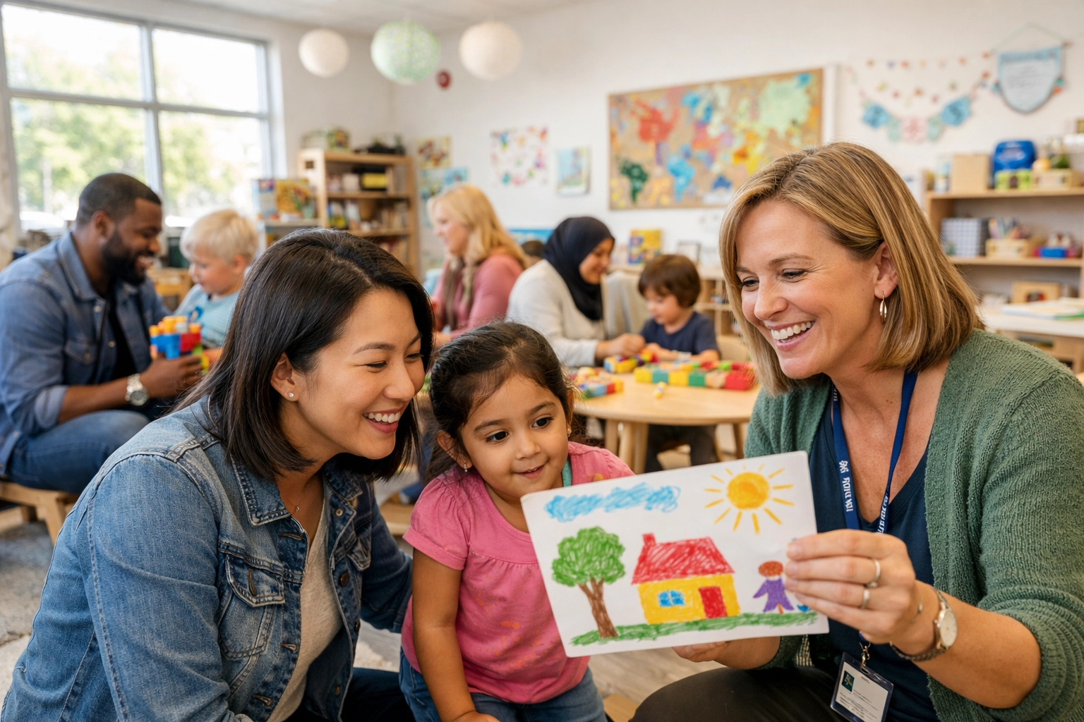 Families and educators interacting at Rainbow Hut Early Learning Centre in Liverpool.