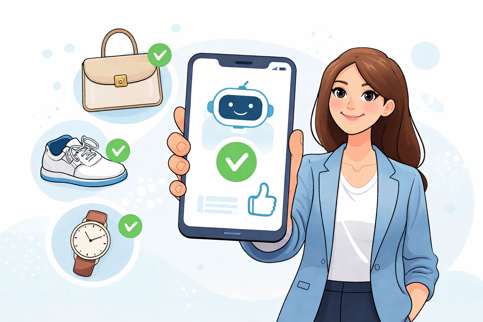 Daisy AI smartphone app providing instant authentication for designer bags, sneakers, and watches