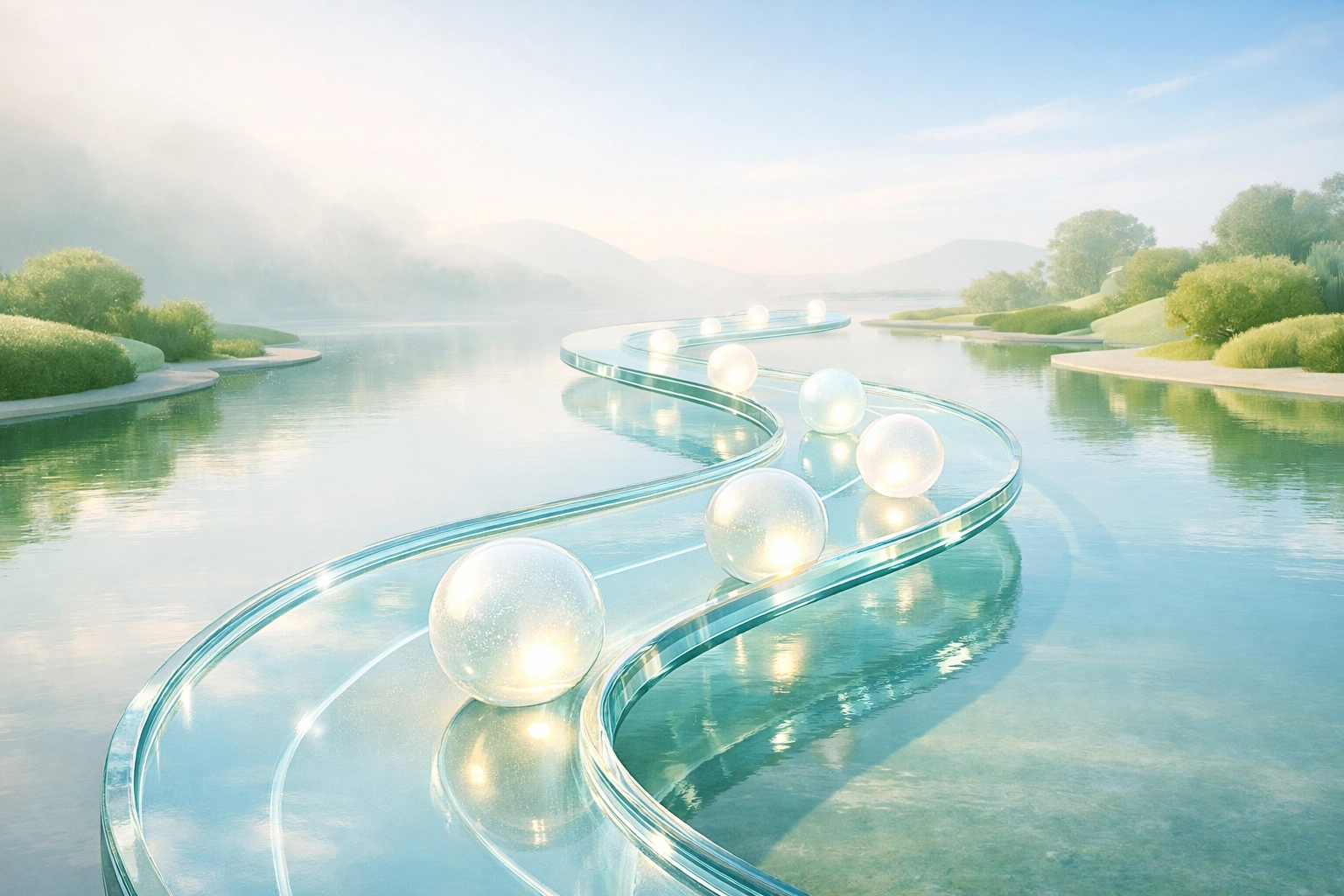 A serene pathway representing an optimized internal supply chain and high-level energy alignment for executives.