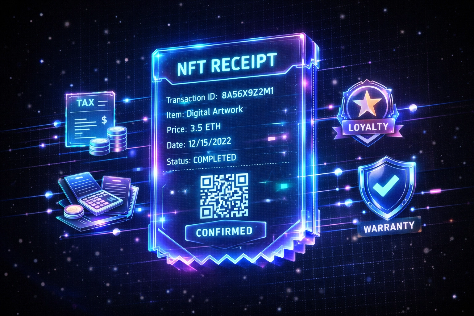 NFT receipt technology for automated crypto payment tracking and merchant compliance